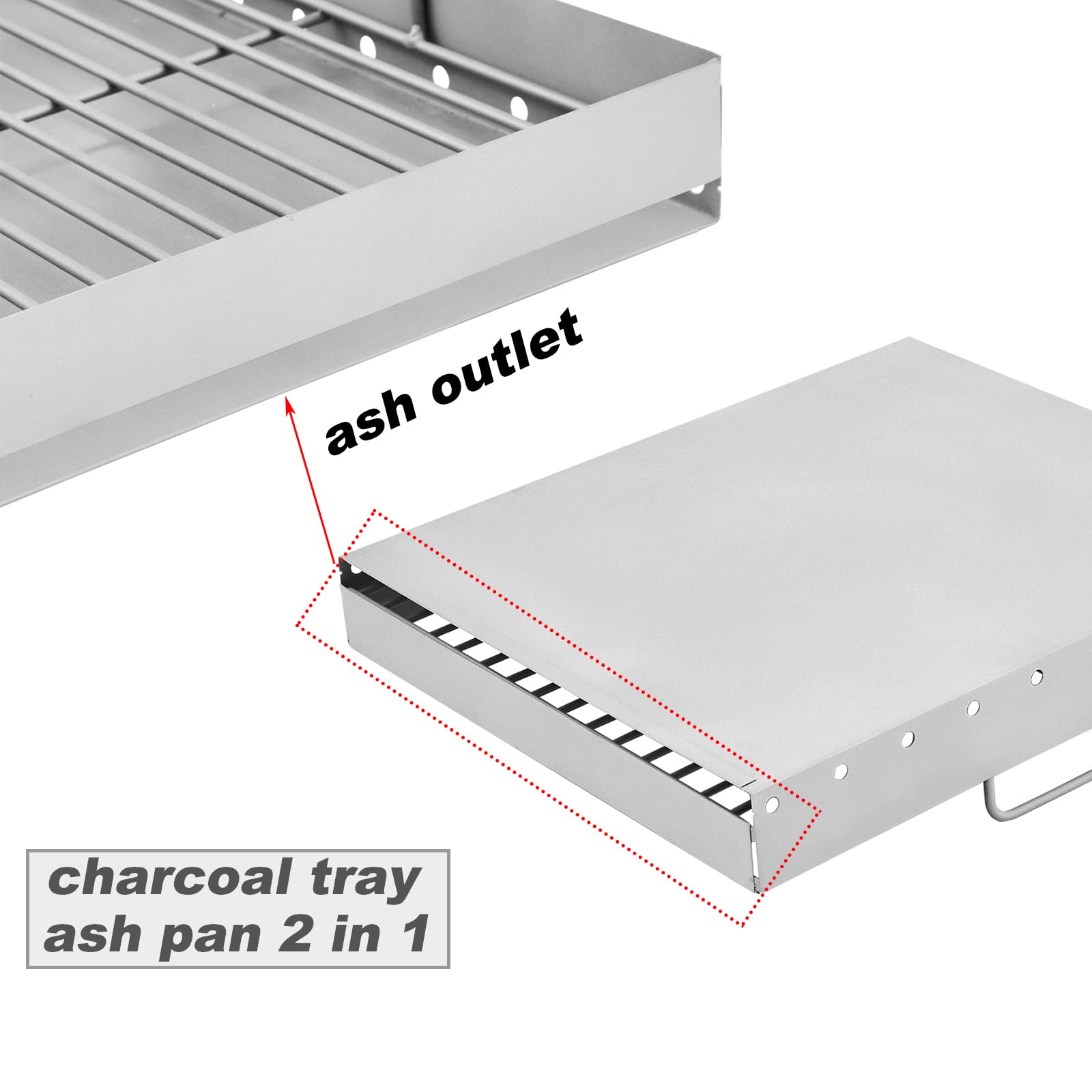 PS9900 15-28 Inch Charcoal Tray Replacement Parts For Smoke Hollow - Charcoal Basket For Multiple Grill Models