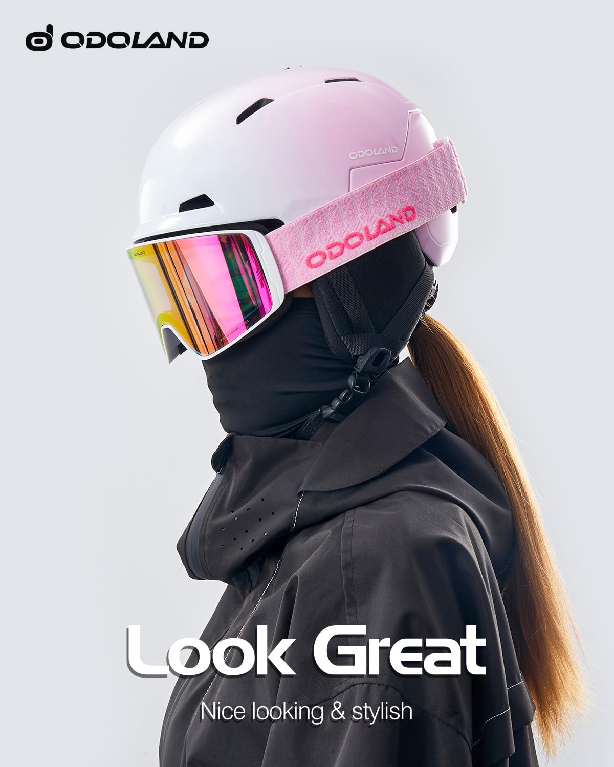 Odoland Lunettes de Ski Photochromique pour les Jours Ensoleillés et Nuageux, Anti-Buée, UV400 Protection, Masque de Ski de Neige et Snowborad pour Homme Femme Adulte Adolescent