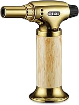 ولاعة شعلة للطهي قابلة لإعادة الملء مع قفل أمان قابل للتعديل مناسبة للشواء والحرف اليدوية والخبز واللحام من وانجي (لون - A)