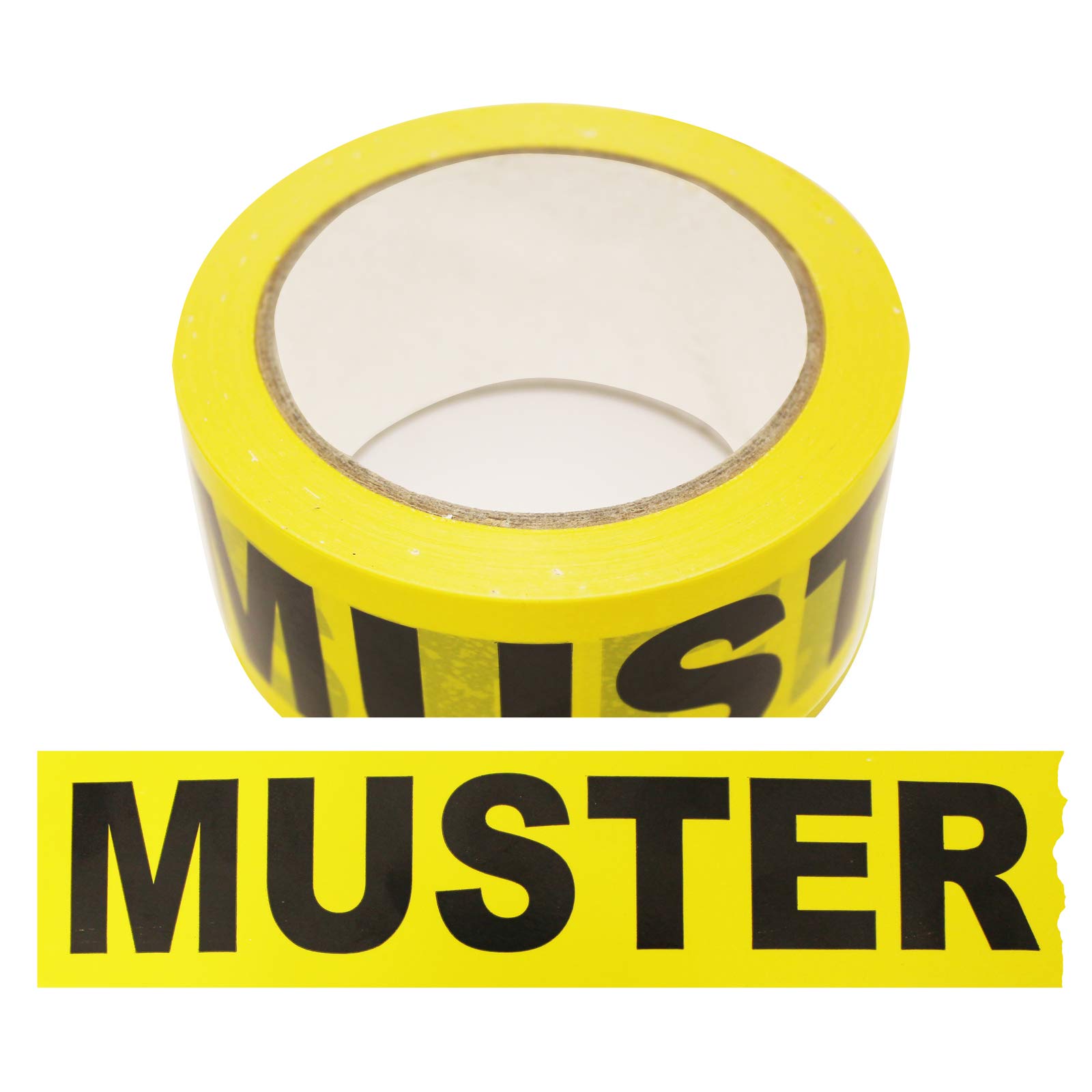 30 Rollen Klebeband Muster Rolle 50 mm x 66 lfm gelb Paketband Packband Warnband Hinweisklebeband