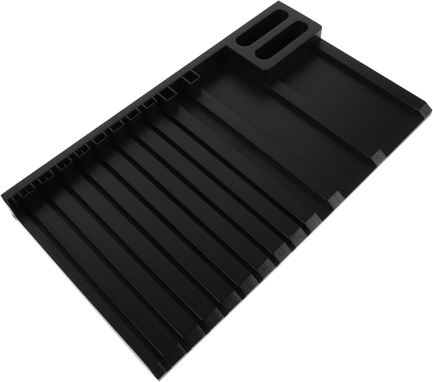 Multi-Tier Model Kit Organizer Rack with Adjustable Compartments for Plastic Model Parts, Hobby Tool Storage Shelf in Black, Userfriendly Layout Reducing Assembly Time for Workshop