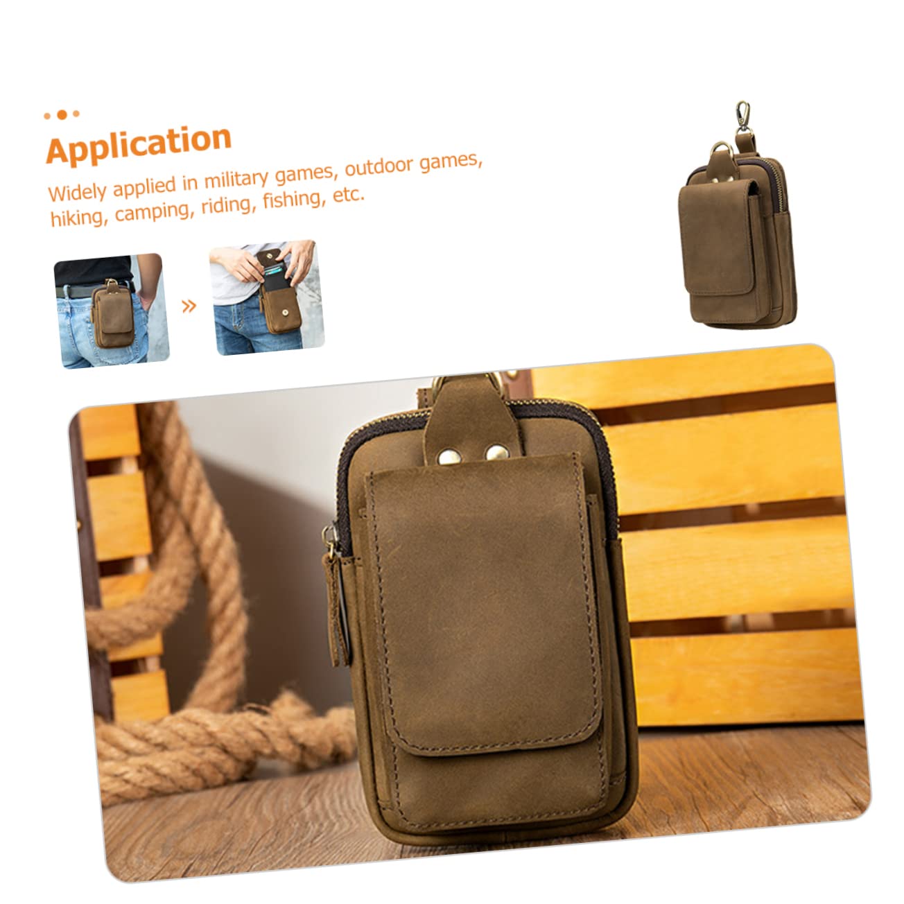 COLLBATH Ceinture pour Téléphone Portable Pochette Multifonction Clip Ceinture pour Randonnée Léger Compact Résistant Aux Rayures pour