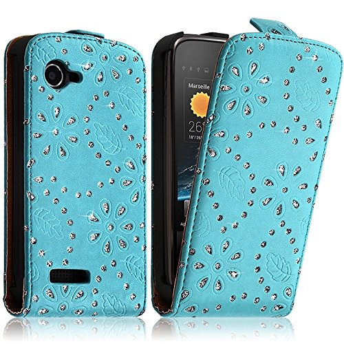 Seluxion - Housse Etui de Protection Wiko Cink Slim Style Diamant Couleur Bleu Turquoise