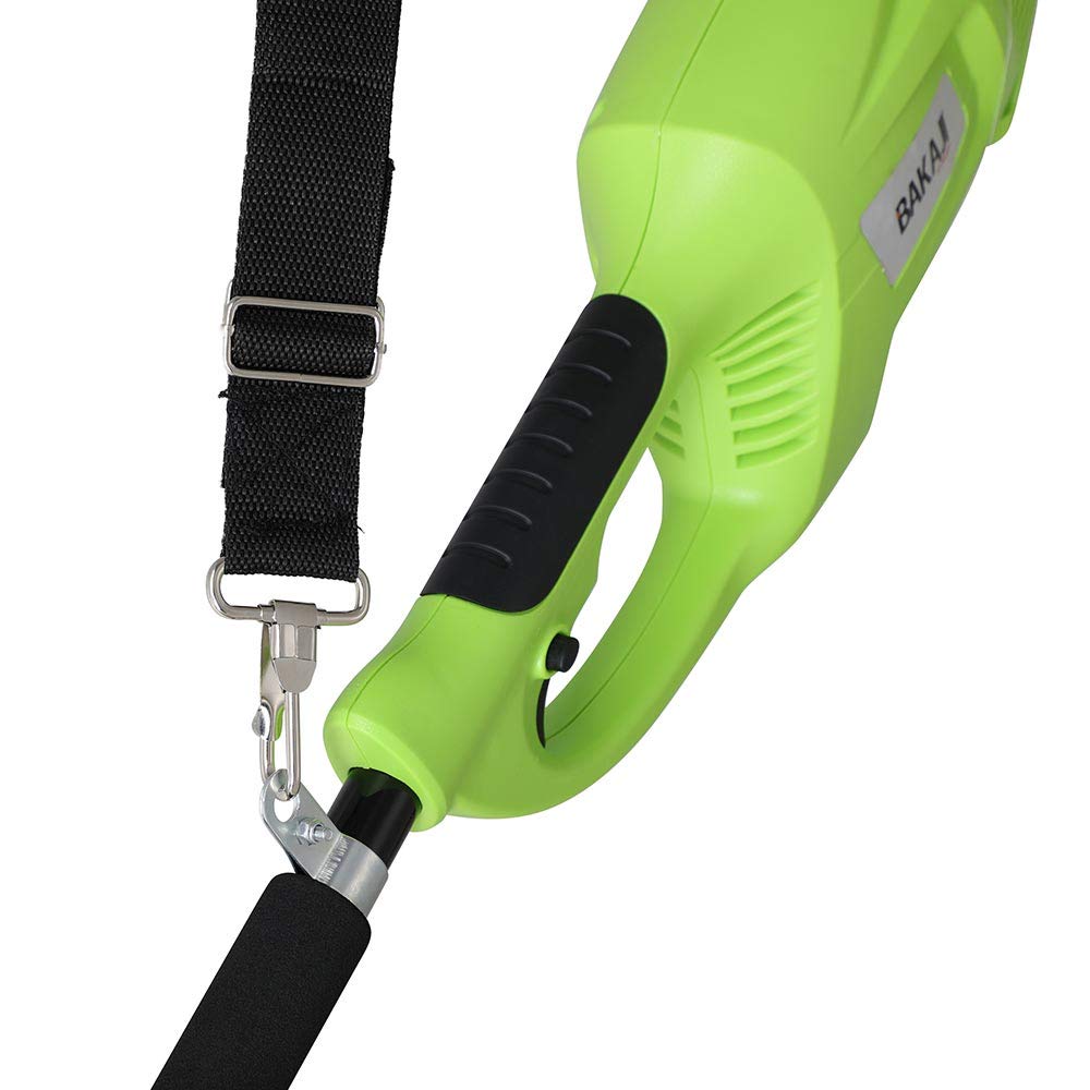 BAKAJI Desbrozadora eléctrica 1000 W 7300 RPM Diámetro Corte 35 cm Cortacésped con Doble Mango Antideslizante cortacésped jardín con Correa y Cable de Nailon de 6 m Incluido