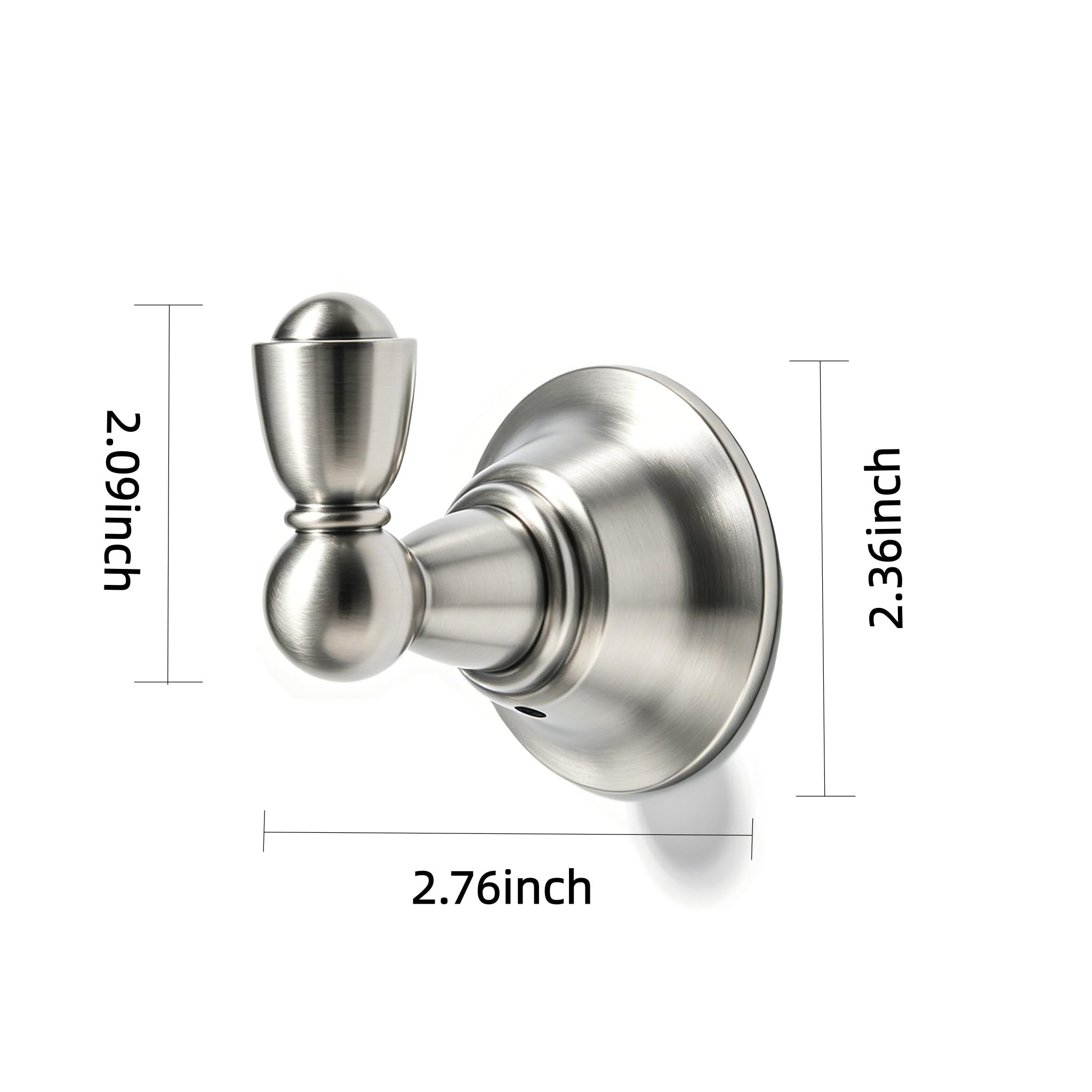 KHTUMEWARE-170372 Brushed Nickel Coat/Robe Hooks in Brushed Nickel — KHTUMEWARE