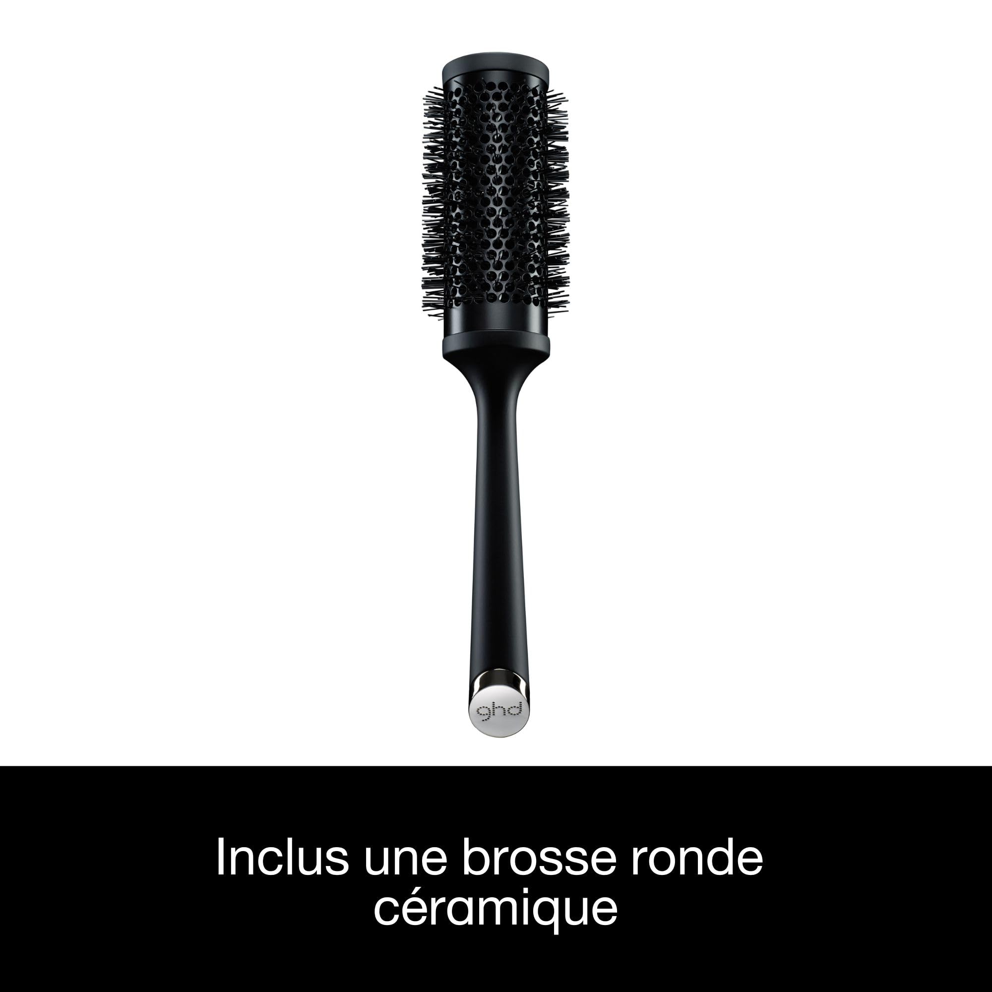 ghd - Coffret sèche-cheveux ghd Air - Sèche-cheveux professionnel (Noir) - Brosse, Diffuseur et Pinces inclus - Séchage et coiffage rapide - Réduit les frisottis - Idéal pour tous types de cheveux