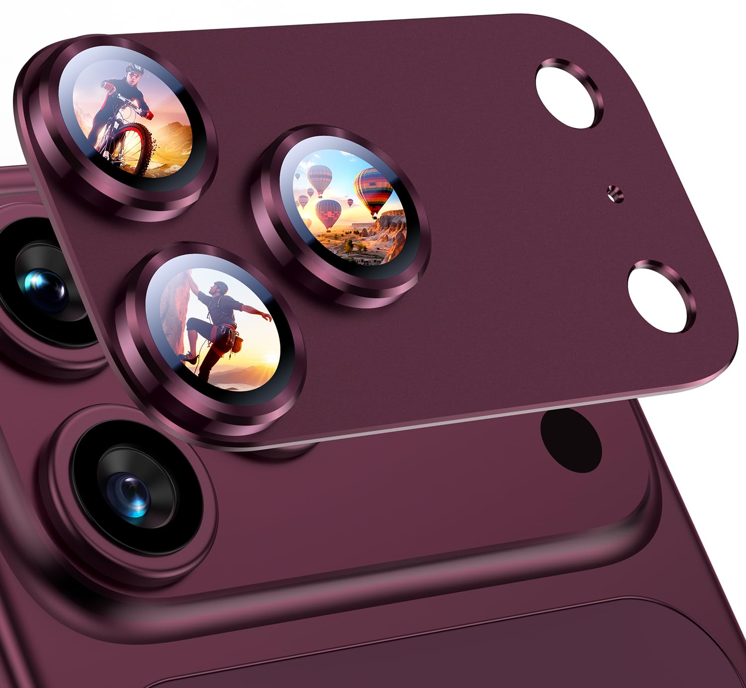 Uyiton for iPhone 18 Pro Max Camera Lens Protector, Metal Frame Glass Cover
