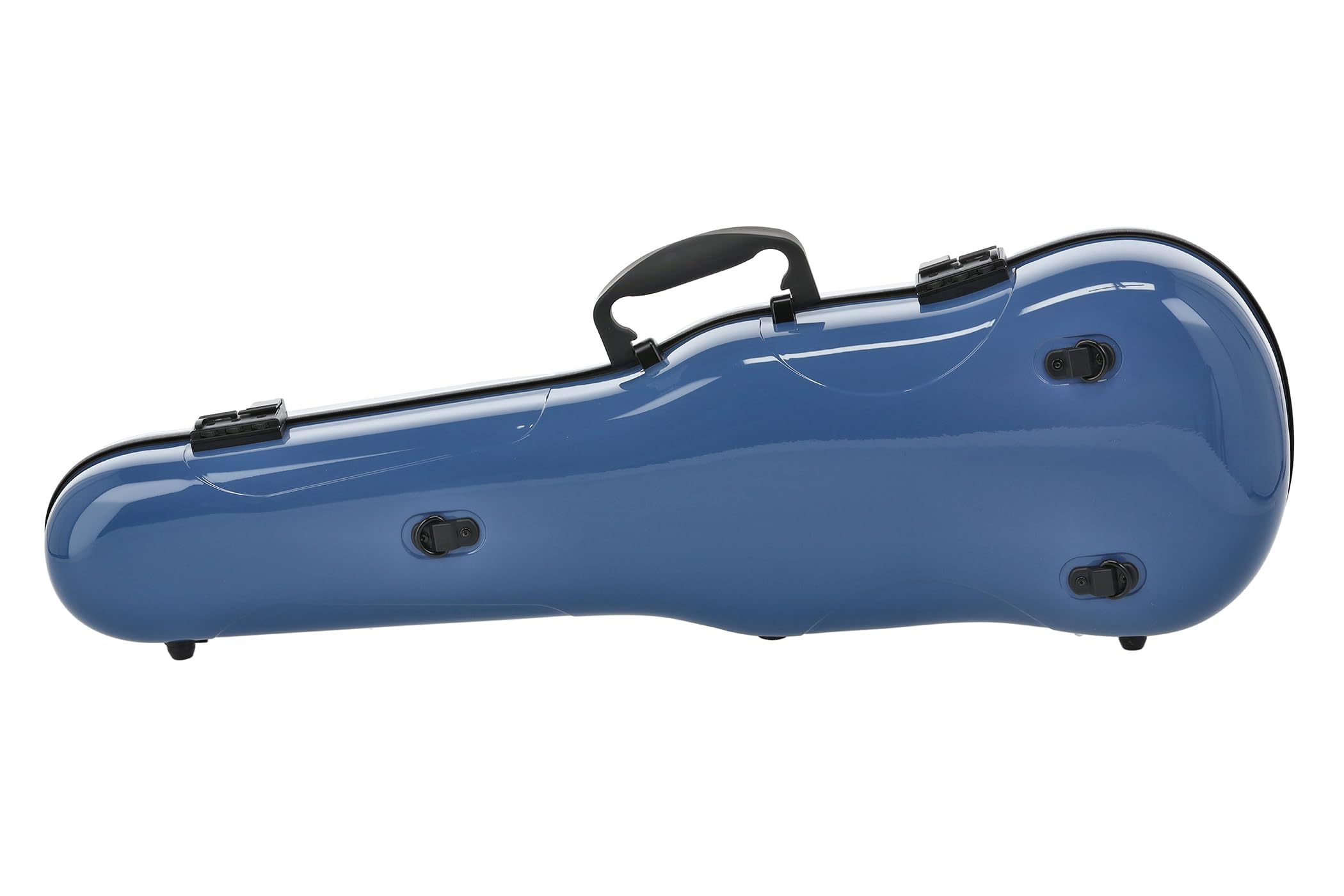 GEWA AIR 1.7 Etuis de forme violon bleu brillant, Fabriqué en Allemagne, haute résistance à la casse