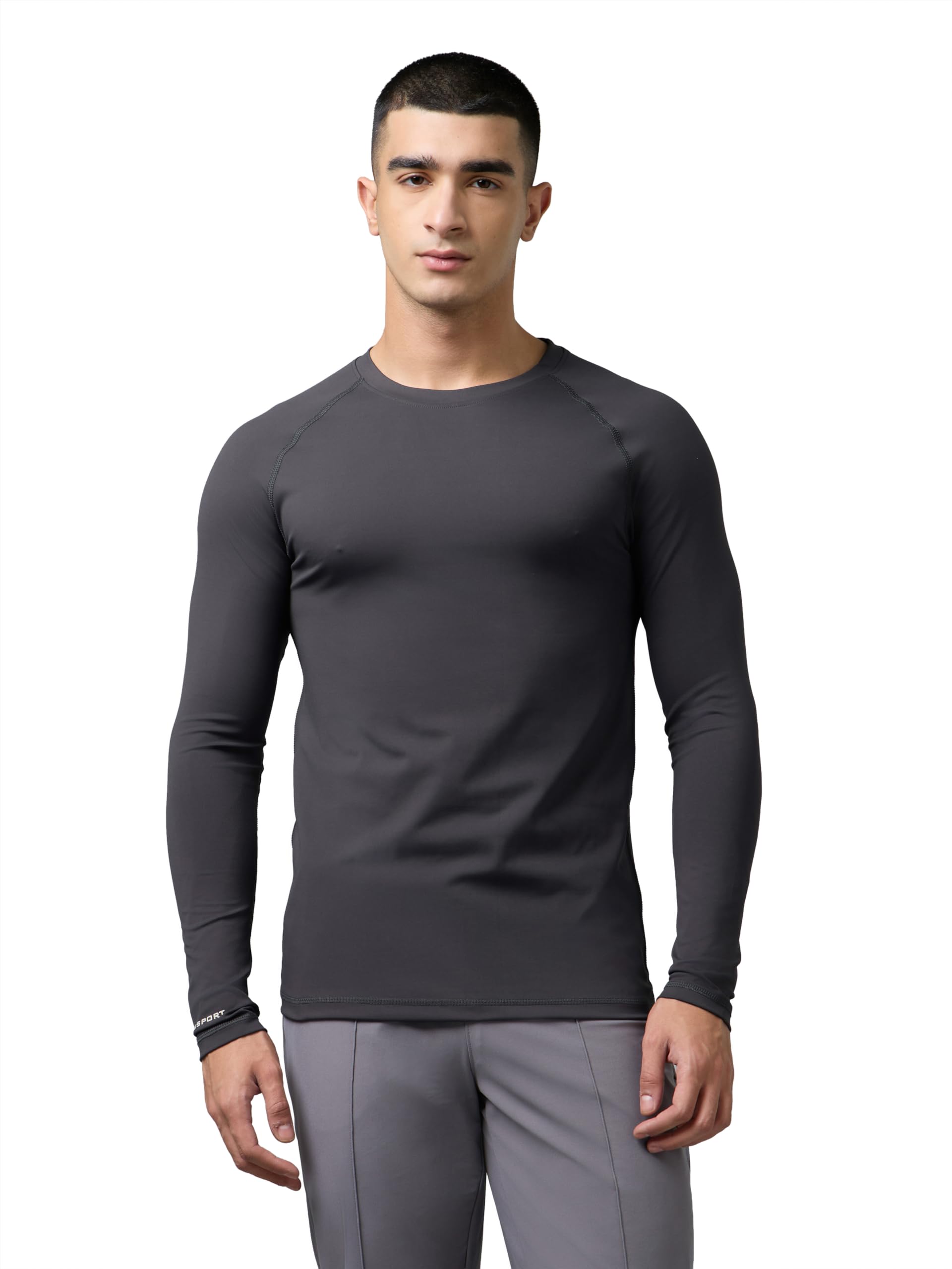 technosport Men’s Compression Full Sleeve T-Shirt 4-Way Stretch Slim Fit Gym & Workout Tee Quick-Dry Moisture-Wicking Athletic Training Wear ElastoPlus Fabric Technology for Comfort & Flexibility-picture-30