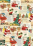 Cavallini & Co. Santa Decorative Decoupage Poster Wrapping Paper Sheet