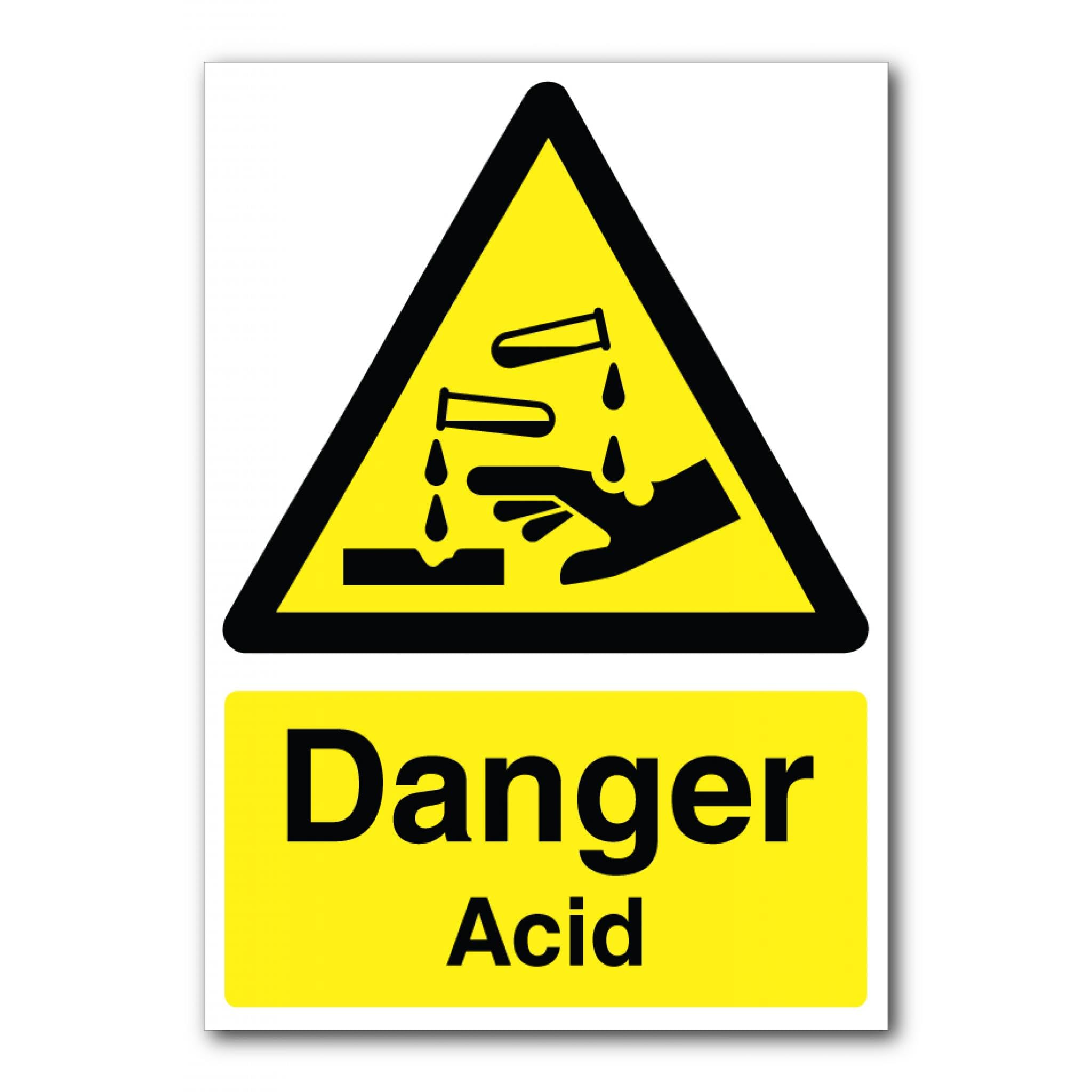 Danger Acid Hazard Sign L11299, 12x8 Inch Metal Tin Sign, Industrial Chemical Warning Safety Sign