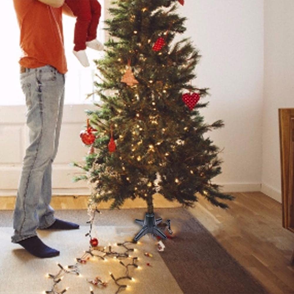 DUnLap Árbol De Navidad Soporte de árbol de Navidad eléctrico 360 Grados Base giratoria Árbol de Navidad Soporte Giratorio Árbol De Navidad