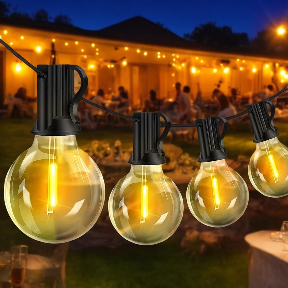Catena Luci Magnetiche C9 Da 7,6 M | 25 Prese | Infrangibili A LED Per Esterno | Magneti Brevettati - 3