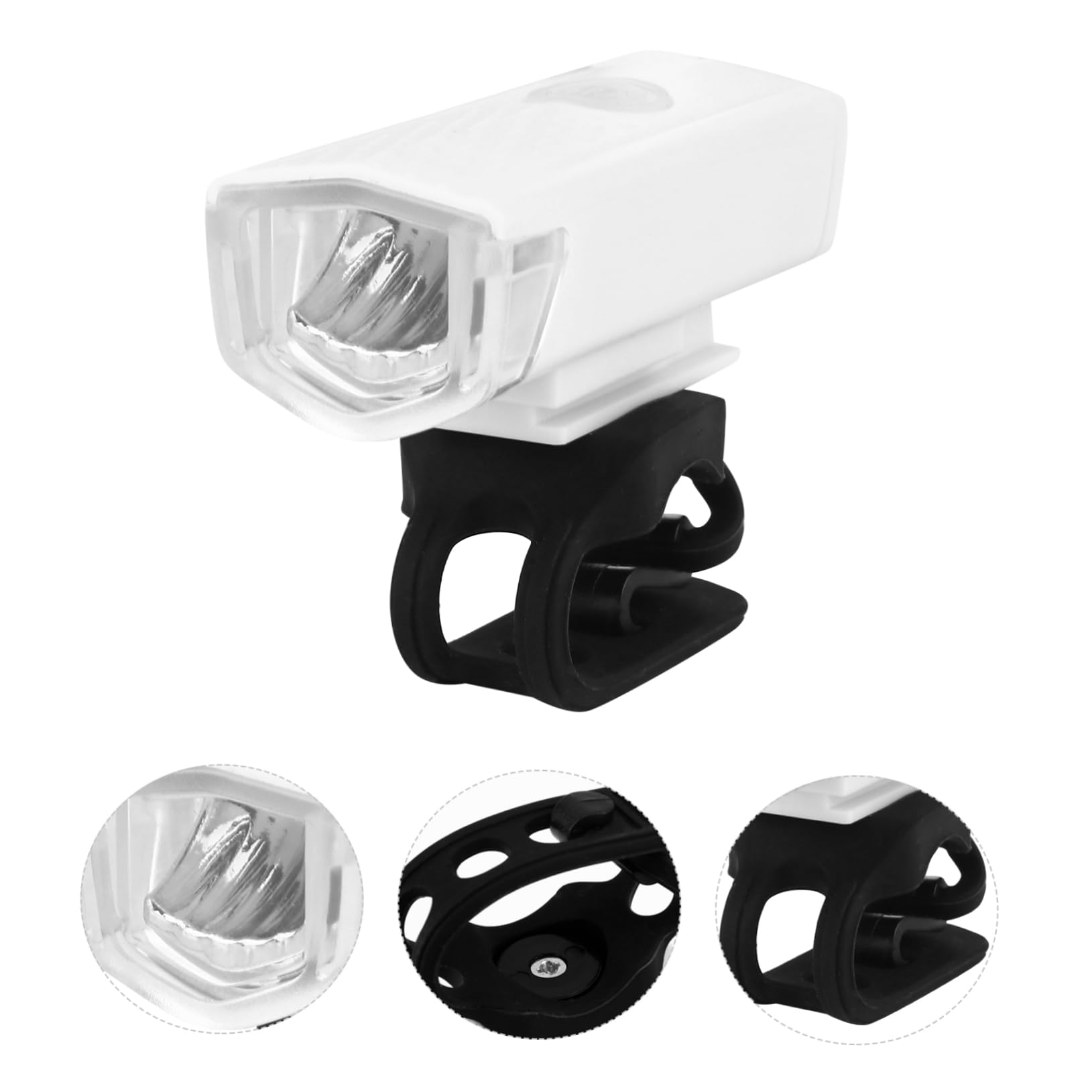 Happyyami 1 Set USB Bike Light Rechargeable Front Lamp with Rotation Night Riding Safety Light for Outdoor Cycling for Versatile Use