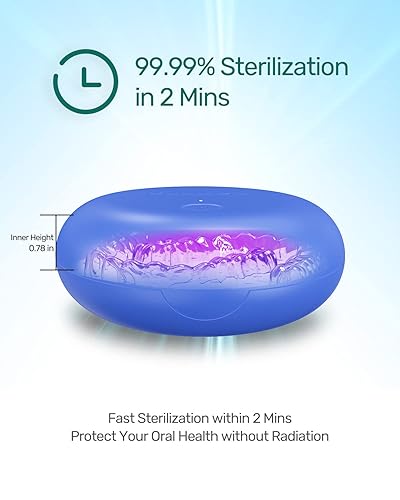 Miniatura 2 de VEAMOR Invisalign - Estuche de retención caja de desinfectante UVC portátil estuche de soporte dental delgado alimentado por batería con bolsa