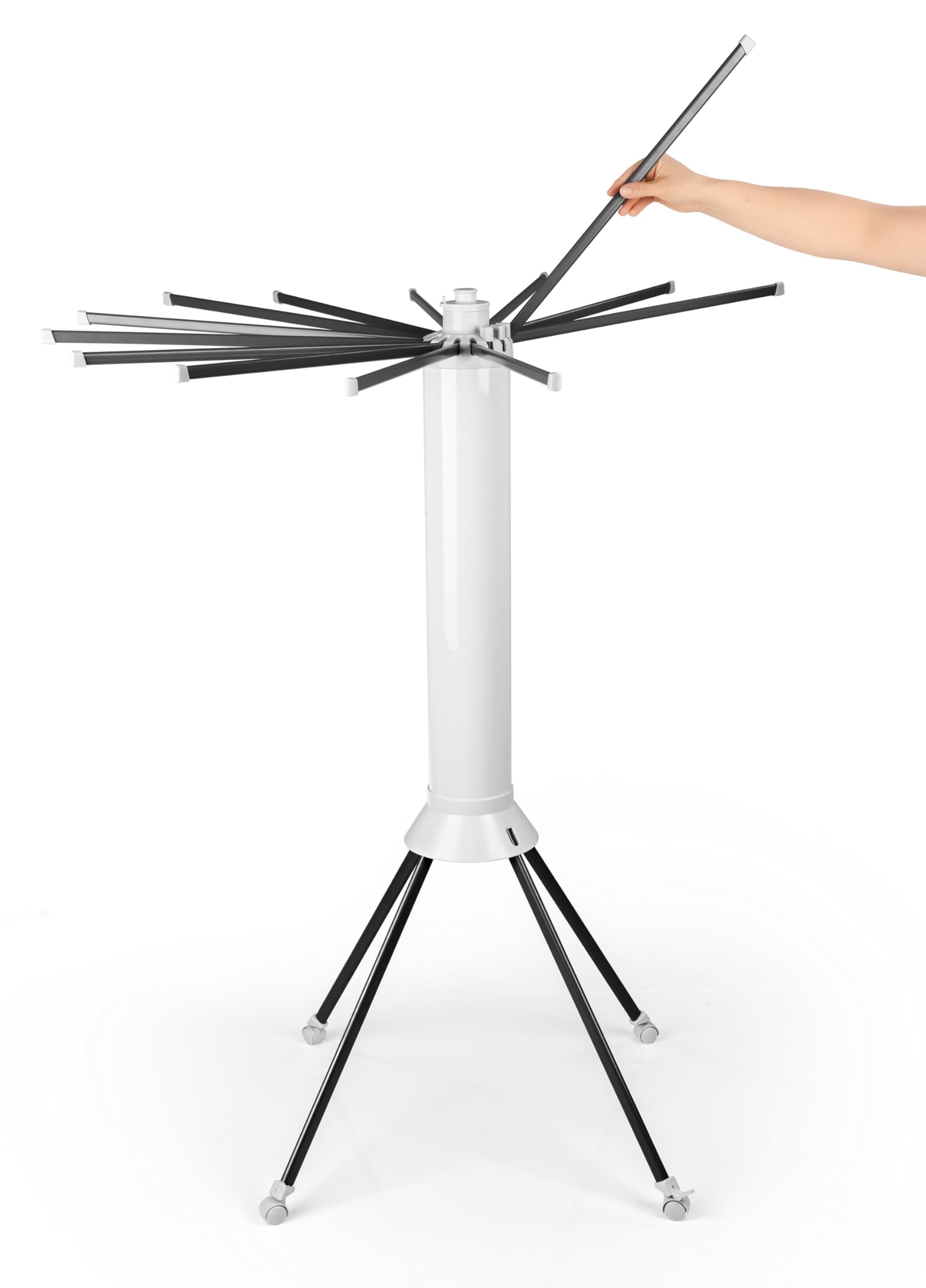 EASYmaxx - Tendedero de Ropa abatible 800 – Plegable, de Montaje Variable con 16 Brazos | Tendedero con Sistema | Individualmente Adaptable al Espacio y cantidad de Ropa | Ahorra Espacio y es Estable