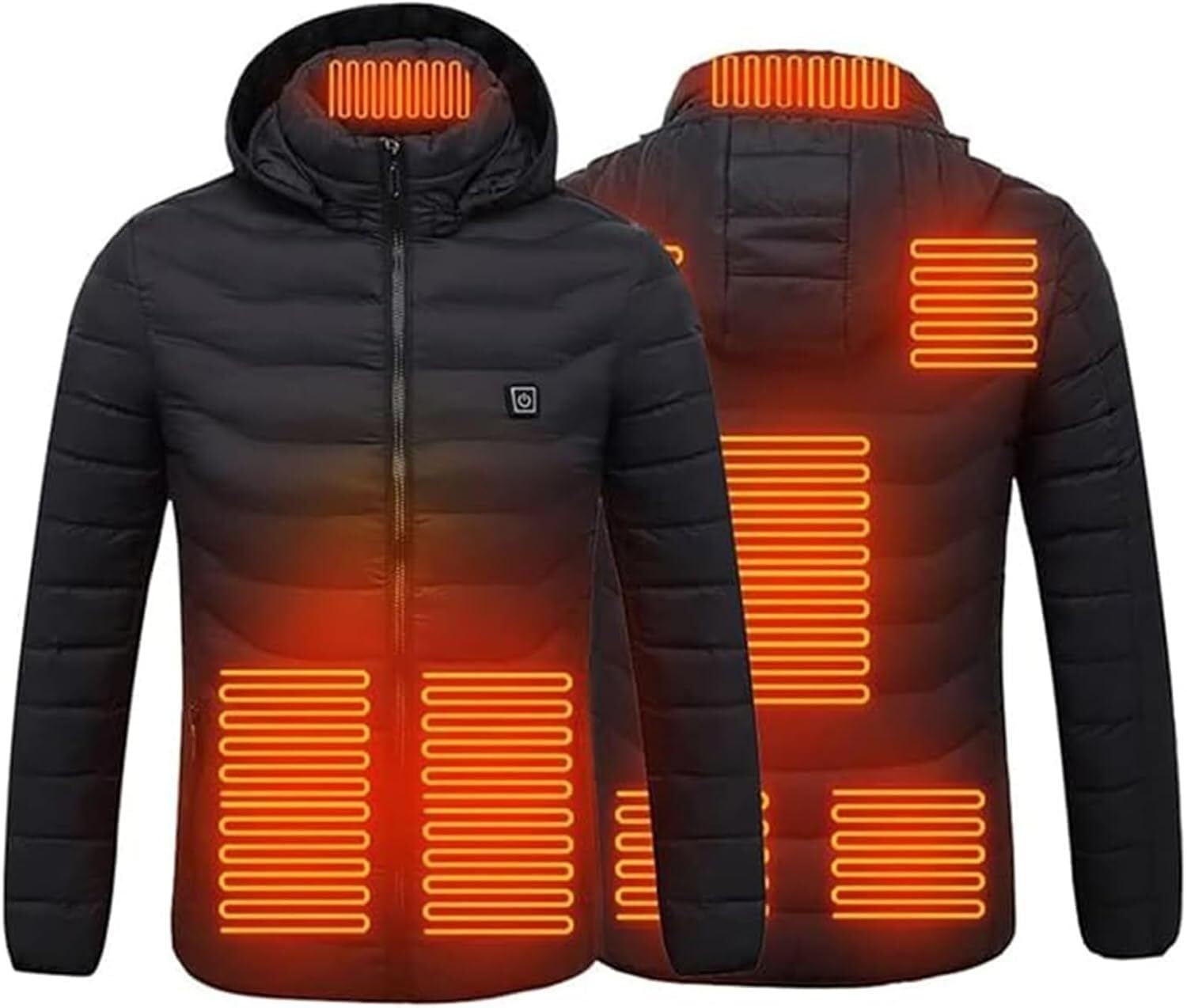 Kurtka ogrzewająca Podgrzewana bluza z kapturem 9 stref grzewczych, kurtka podgrzewana dla kobiet i mężczyzn, podgrzewana bluza, podgrzewane kurtki myśliwskie(XL)