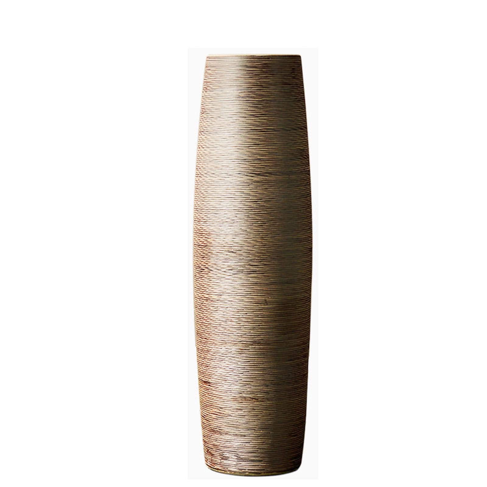 asdchZen Indoor Gardening Floor-Standing Vintage Vase, Hotel Lobby Ceramic Vase Corridor Entrance Large Decorative Vase Ballroom Museum Decorative Vase,26 * 100CM