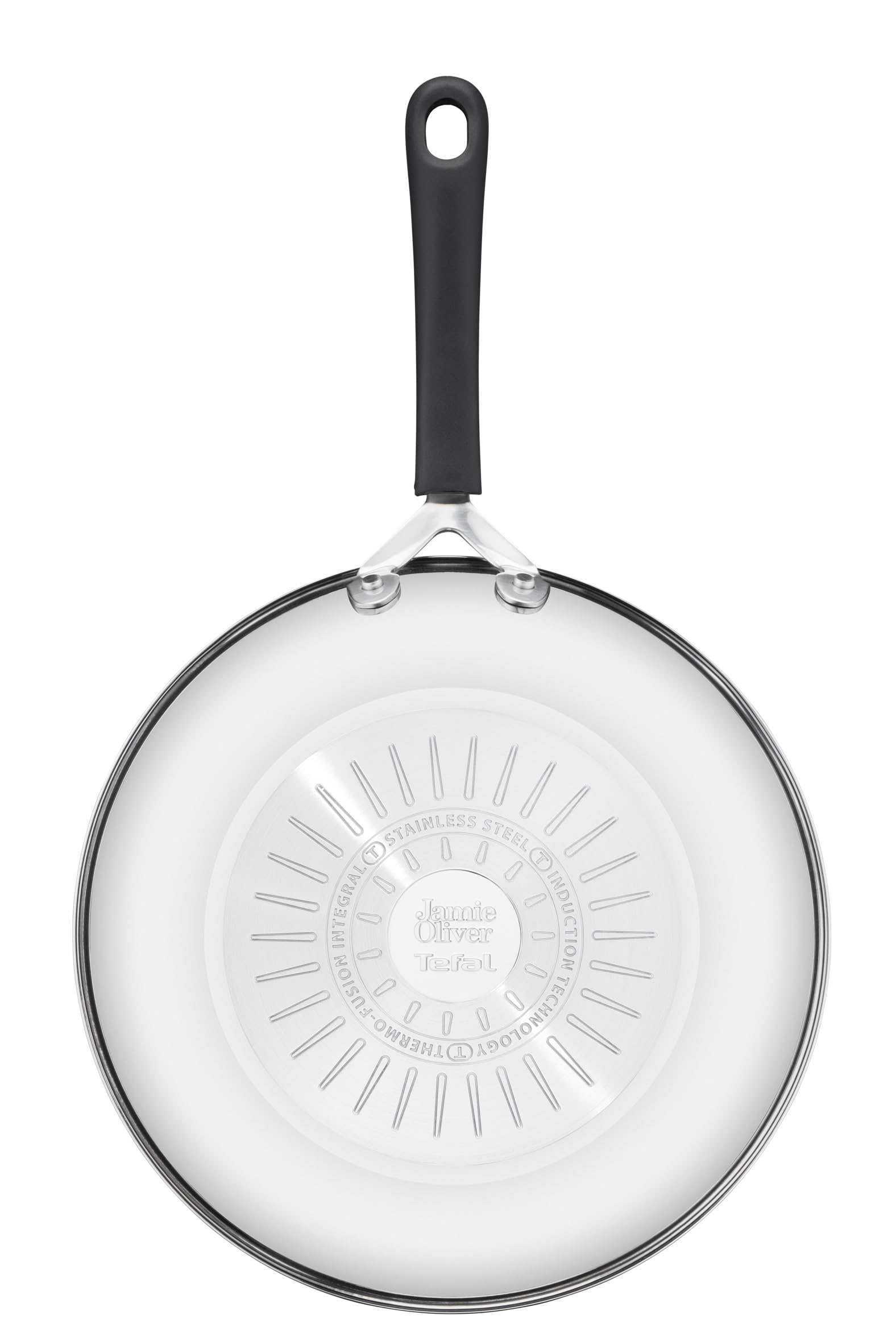 Tefal Jamie Oliver Home Cook - Wok de inducción antiadherente de acero inoxidable de 28 cm