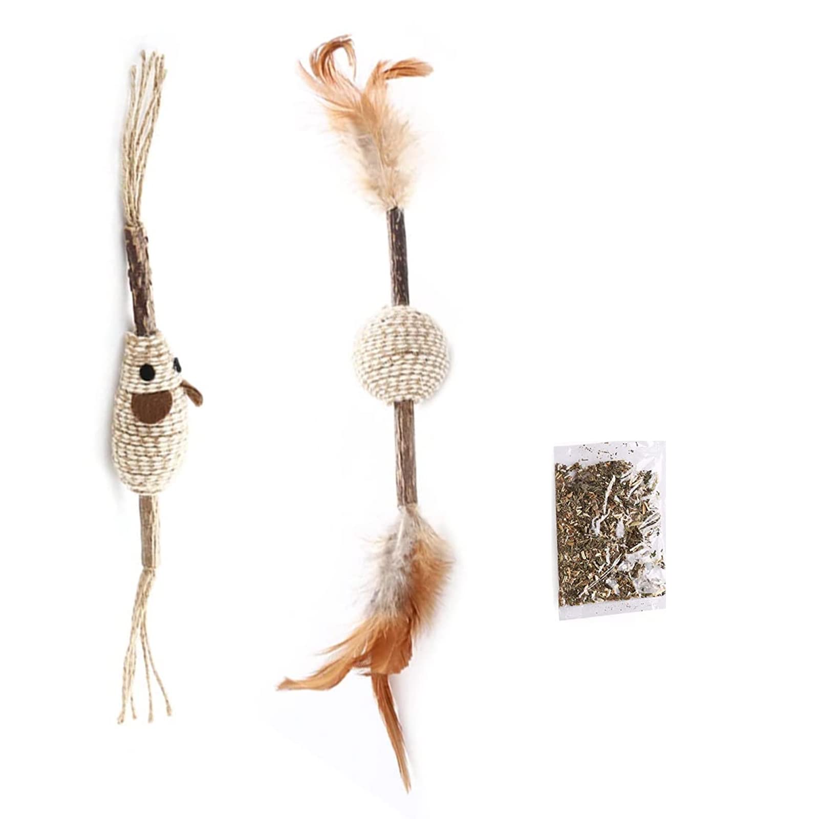 emily pets Cat Combo Toy Durable Interactive Cat Toys for Cats with Natural Silvervine Stick with Ball, Cat Chew Toy with Cat nip, Kitten Catnip Toys(Pack of 3) (B09ZVQ7XKR) Amazon Price History, Amazon Price Tracker
