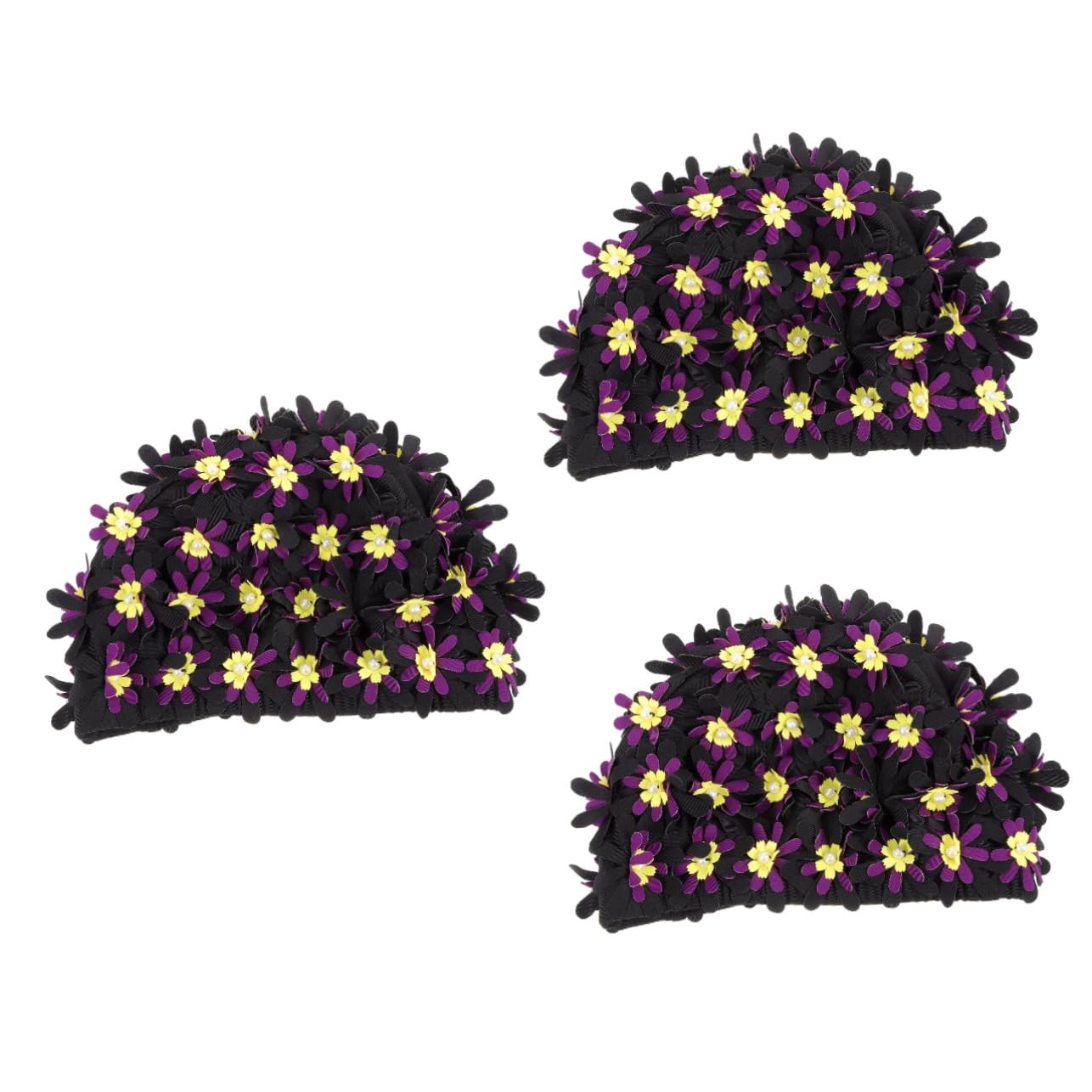 Sosoport Aumentar El Sombrero De Natación De Flores Gorra De Baño Gorro De Baño Mujer Gorro De Baño De Pelo Nadar Gorro De Baño para El Cabello Gorro De Baño para Poliéster