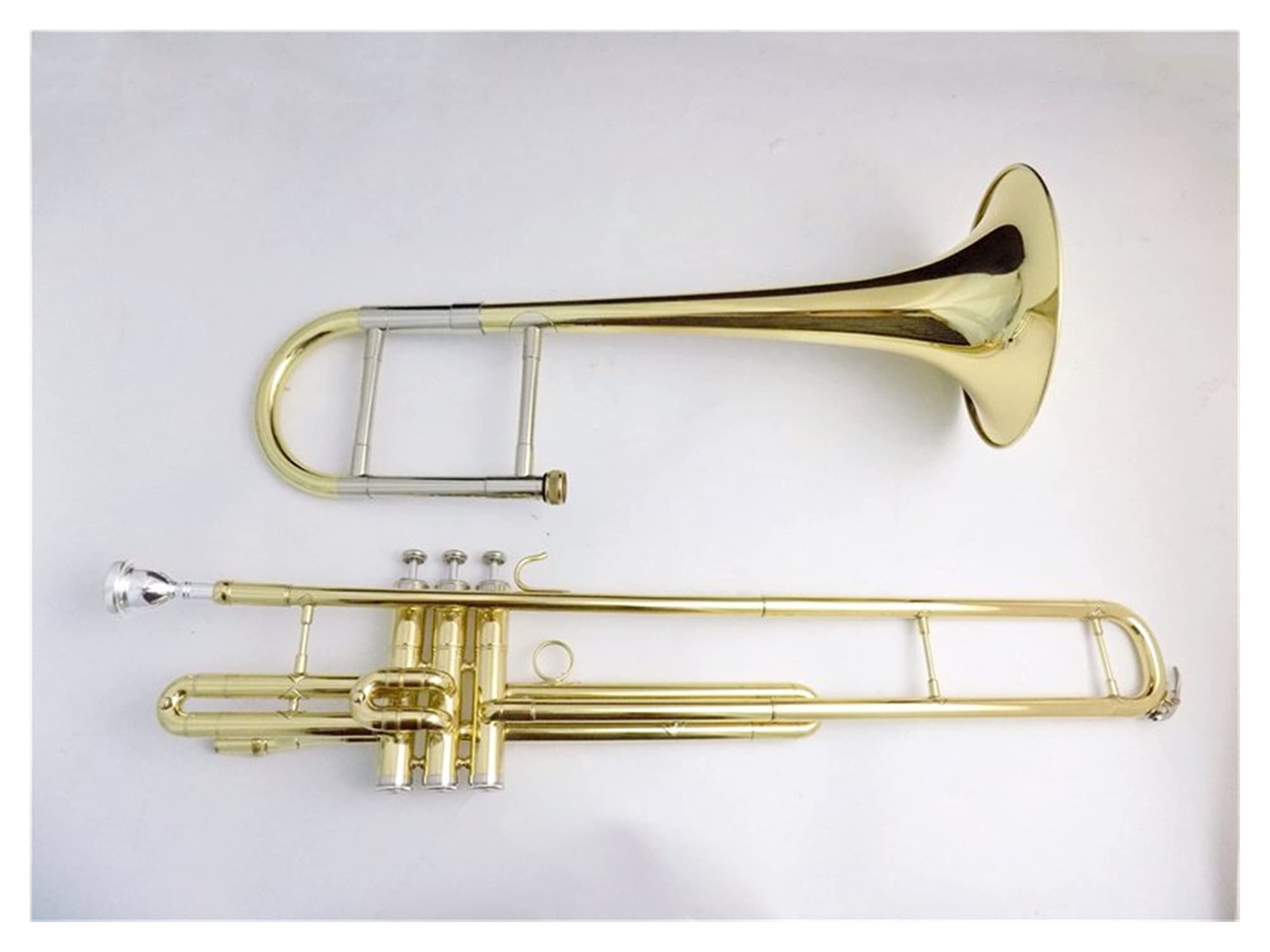 Re:VIBRATION【YELLOW BRASS】for Trombone Beginner Trombone B Trombone Instrument, Yellow Brass Piston