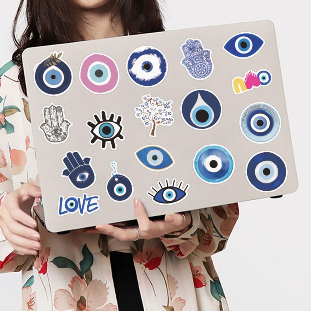 100 Adesivi Evil Eye Impermeabili - Stickers Decorativi Per Laptop, Bottiglie, Skate - Foto 9