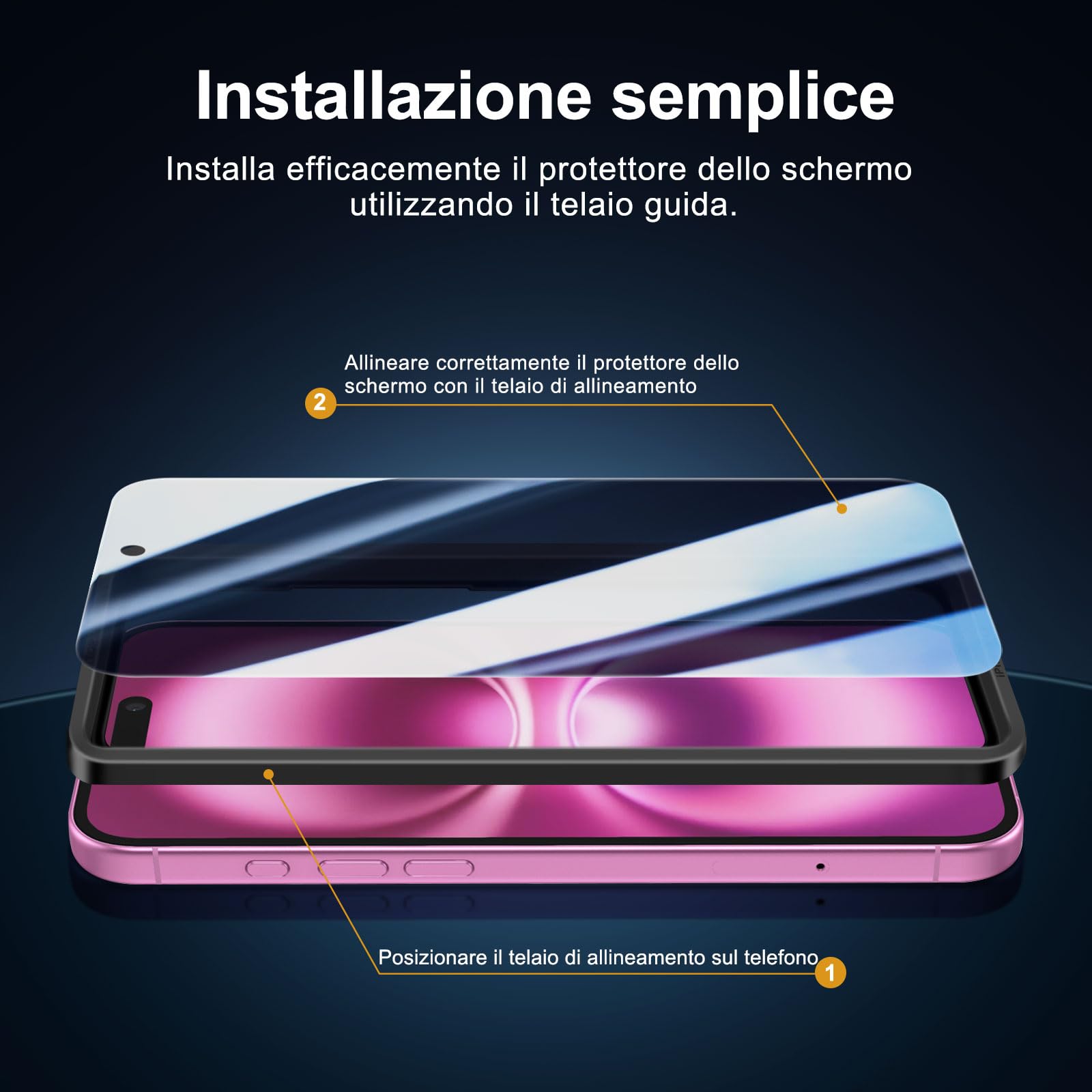 NEW'C 2x Pellicola Protettiva Privacy per iPhone 16 Plus (6,7 Pollici) e 2x Pellicola Vetro Protettiva Fotocamera Posteriore-Strumento di installazione semplice incluso-Angolo di privacy di 28 gradi