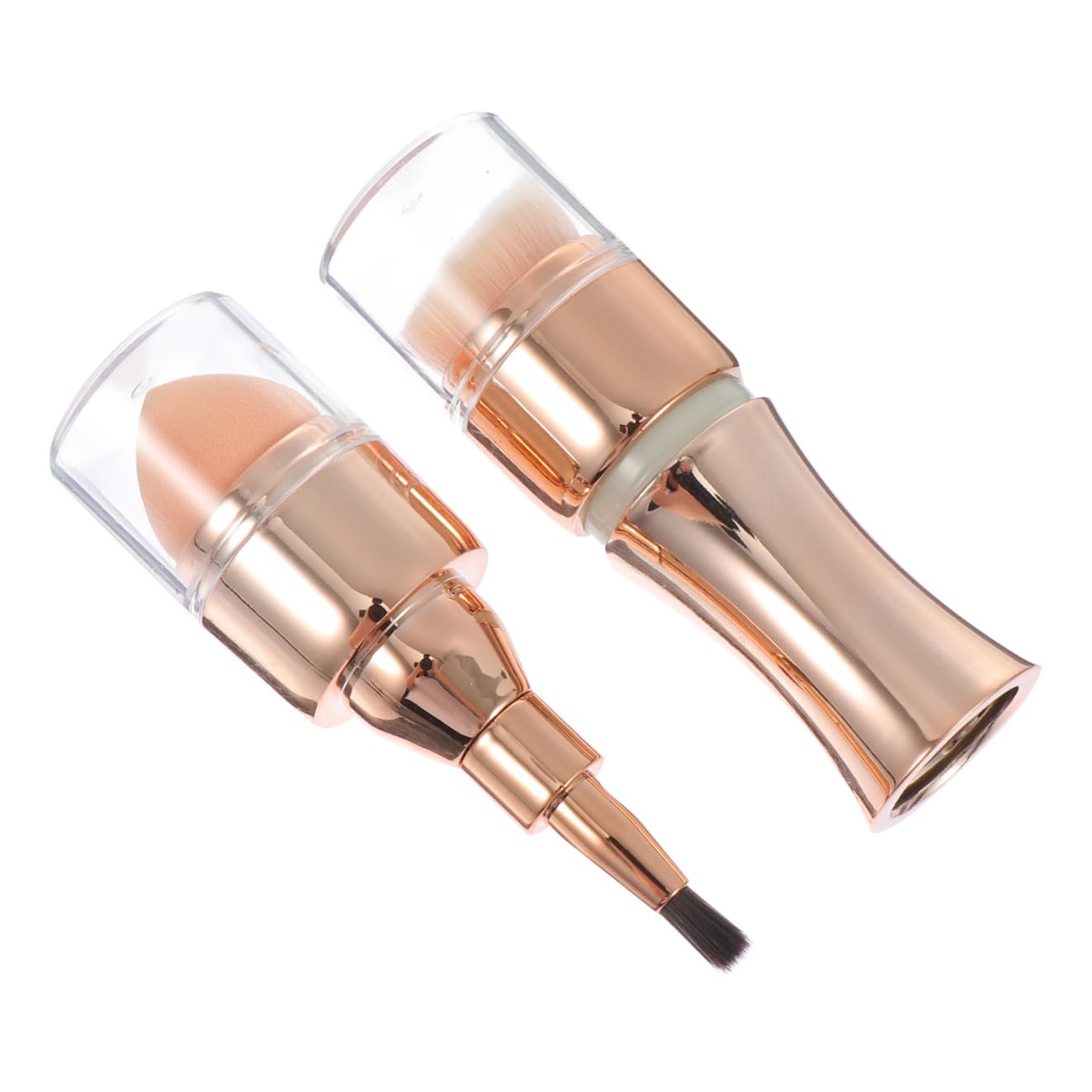 Travel Makeup Brush Set Dual Ended Foundation Blush and Lip Brush Portable Cosmetics Tool for Women Convenient Makeup Application