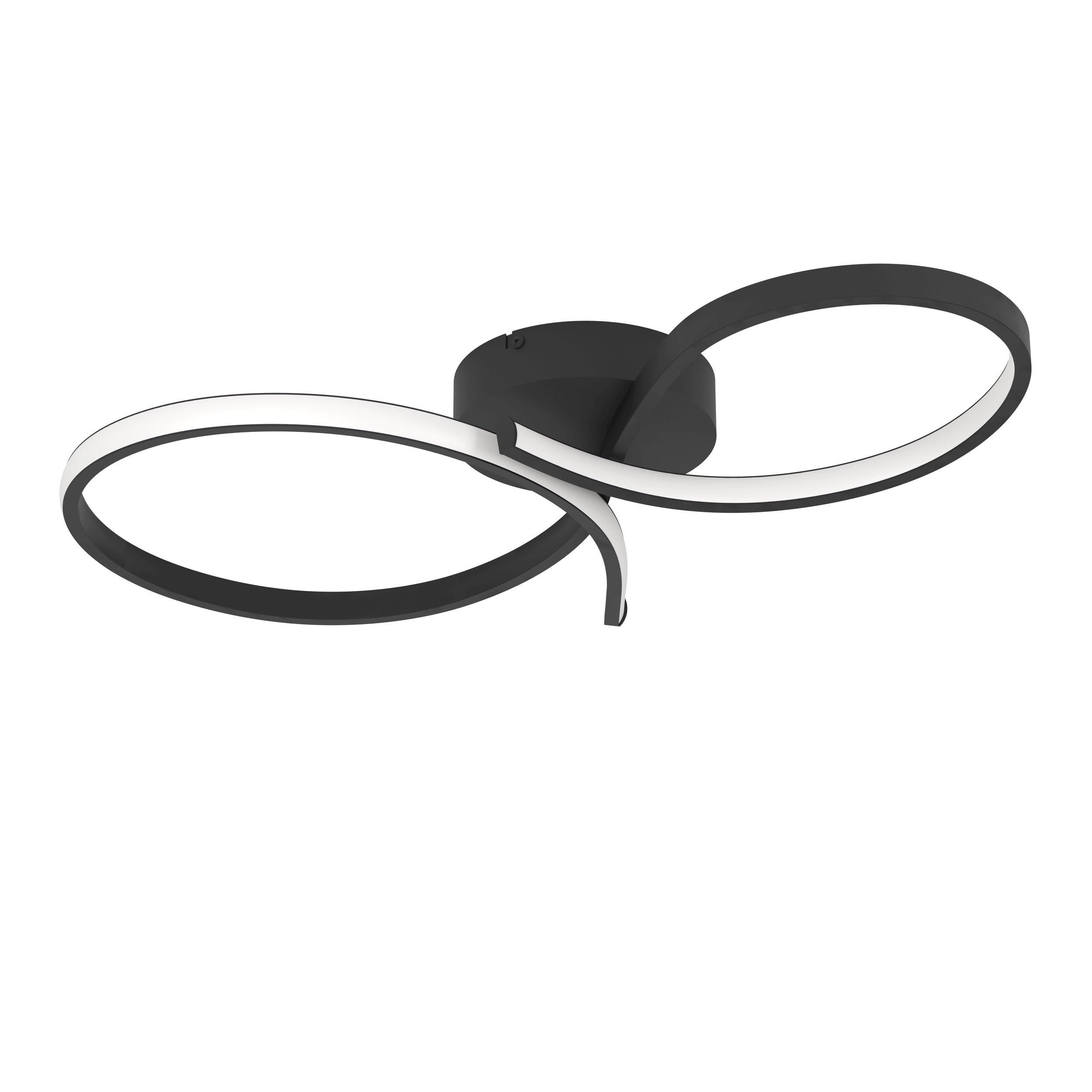 EGLO Serpins Pendant Light - Black Aluminium and Steel - Modern Style