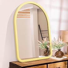 Archwood Mirror, Large 20x16 Inch Framed Rustic Wall Mirror Arched Decor Bathroom Farmhouse Bedroom Hanging Mirror Home Wall Decor