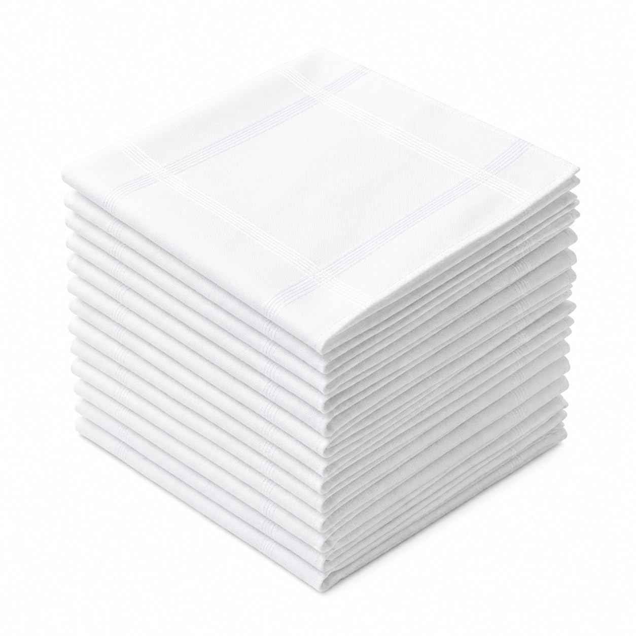 Premium Collection Handkerchief for Men Cotton – Pure White Cotton Hanky, Soft Durable XXL White Rumal, Easy Wash Casual Style Kerchief-picture-58