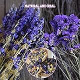 RTRTGS Natürliche Getrocknete Blumen, getrocknete hortensien, Trockenblumen Set, trockenblumen deko, für DIY Gepresste Blumen, Scrapbooking, DIY-Kerze, Schmuckanhänger Basteln