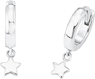 s.Oliver Creolen 925 Sterling Silber Mädchen, Kinder Ohrschmuck, mit Zirkonia synth., Kommt in Schmuck Geschenk Box.