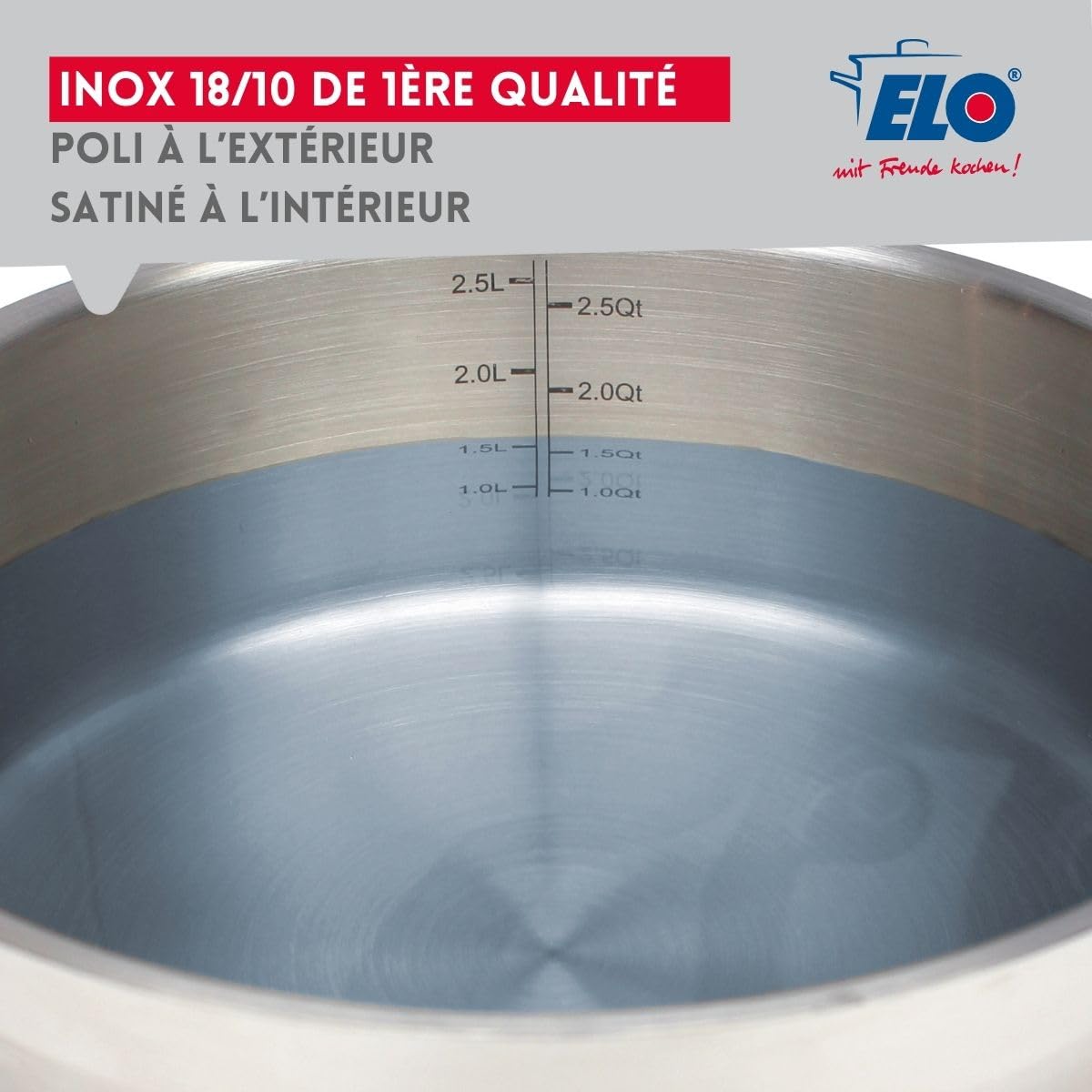 Elo Batterie cuisine 1 poêle 28 cm et 3 faitouts 14/16/20 cm