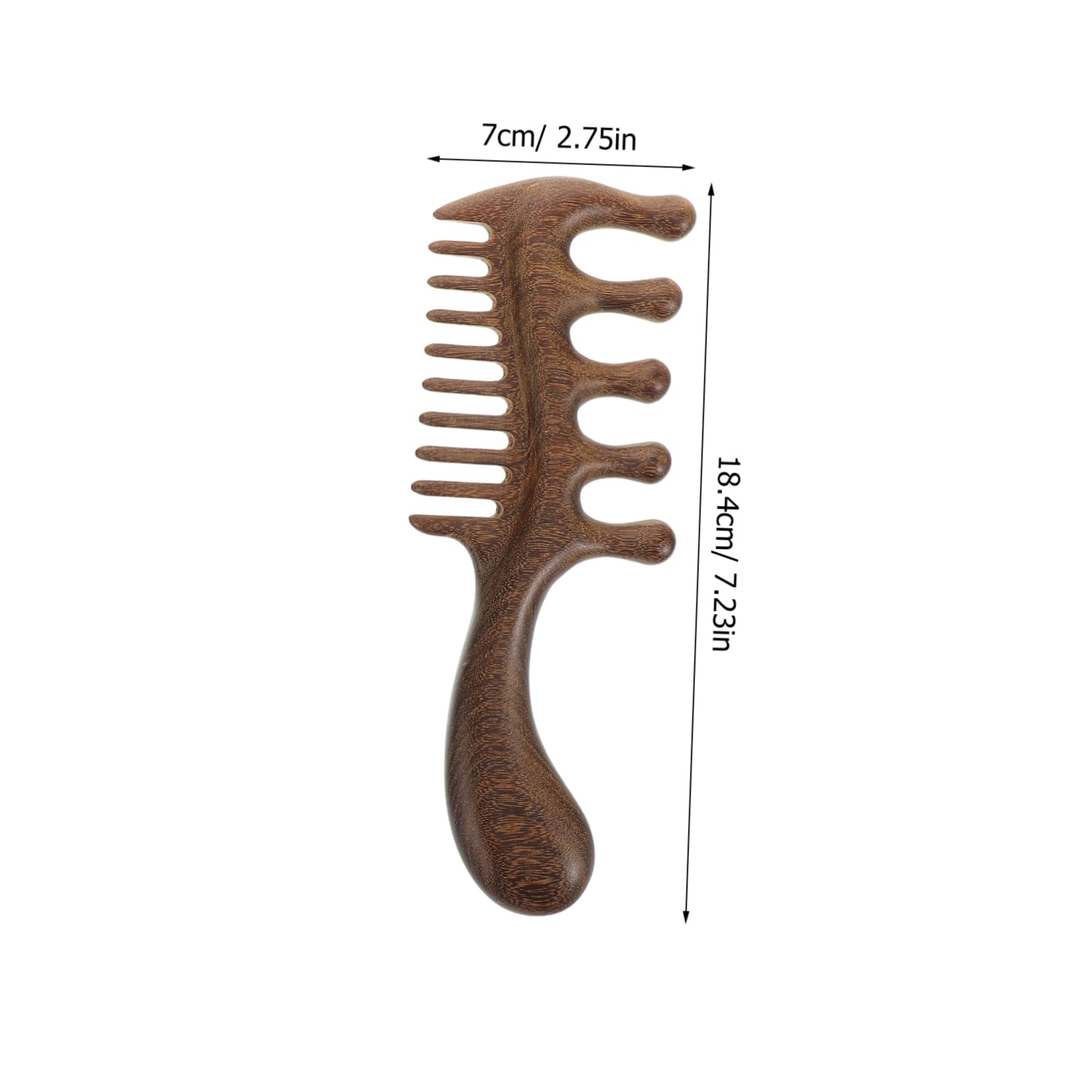 Mikinona Scalp Massage Comb Wooden Wide Tooth Brush Multi-functional Massage Tool Natural Acupressure for Body