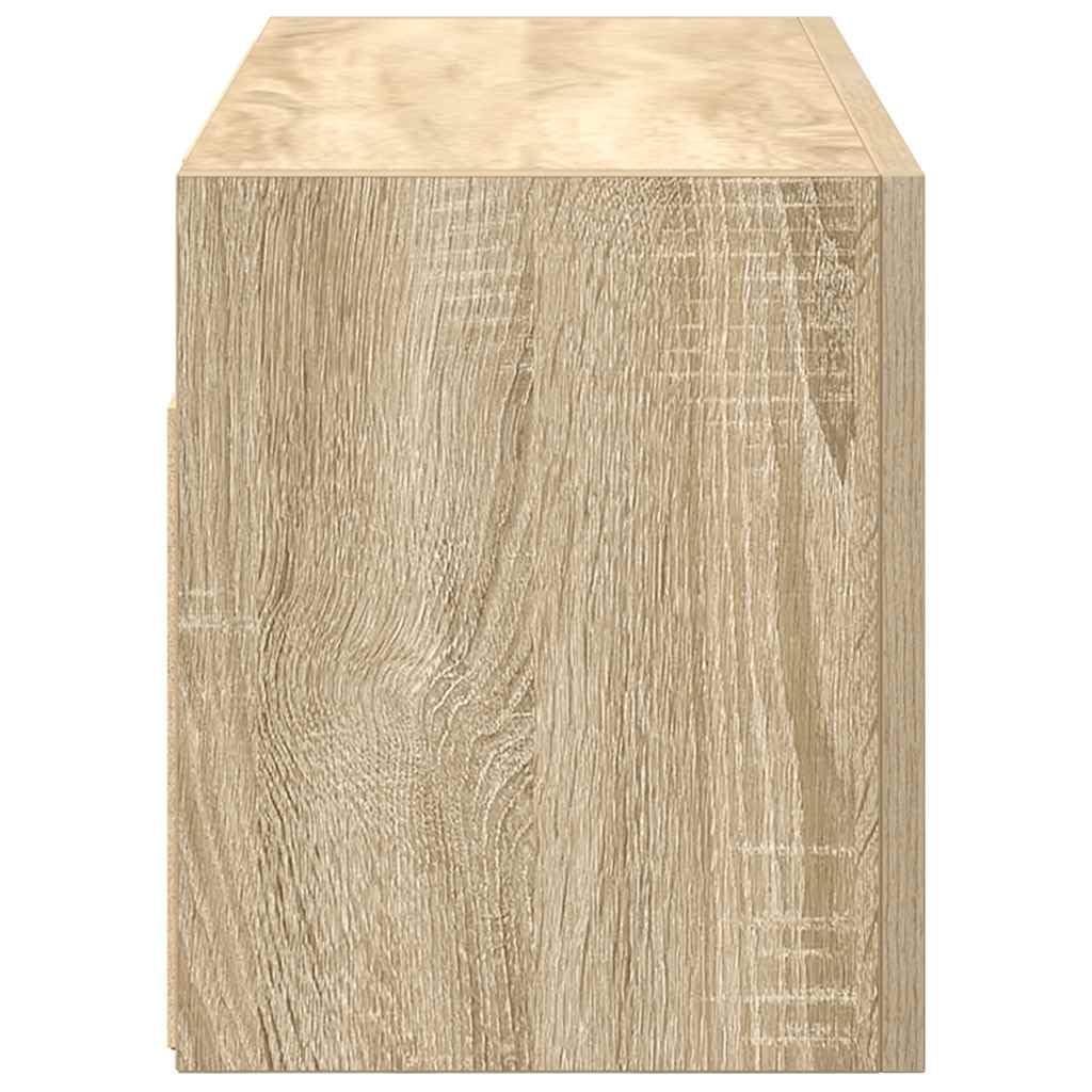 Tomostar Armoire Murale de Salle de Bain, Meuble Haut Salle de Bain Armoire de Toilette Suspendu chêne Sonoma 60x25x30 cm Bois ingénierie