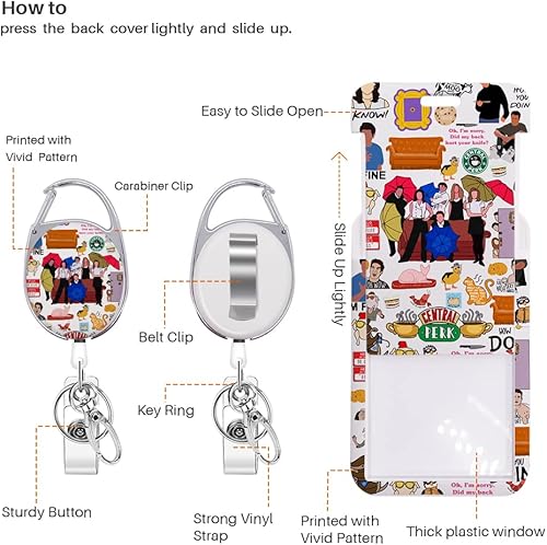 Miniatura 4 de Soporte para tarjetas de identificación con cordón, carrete retráctil, divertido programa de televisión, mercancía para fanáticos, regalos de