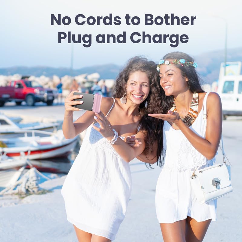 HETP Mini Power Bank 5200mAh, 20W PD Ricarica Rapida Powerbank, Ultra Compatto Caricatore Portatile con LCD Display Batteria Esterna per iPhone 14/14Pro/13/13 Pro/12/12Pro/11/X/XR/8/7/6 ecc-Rosa