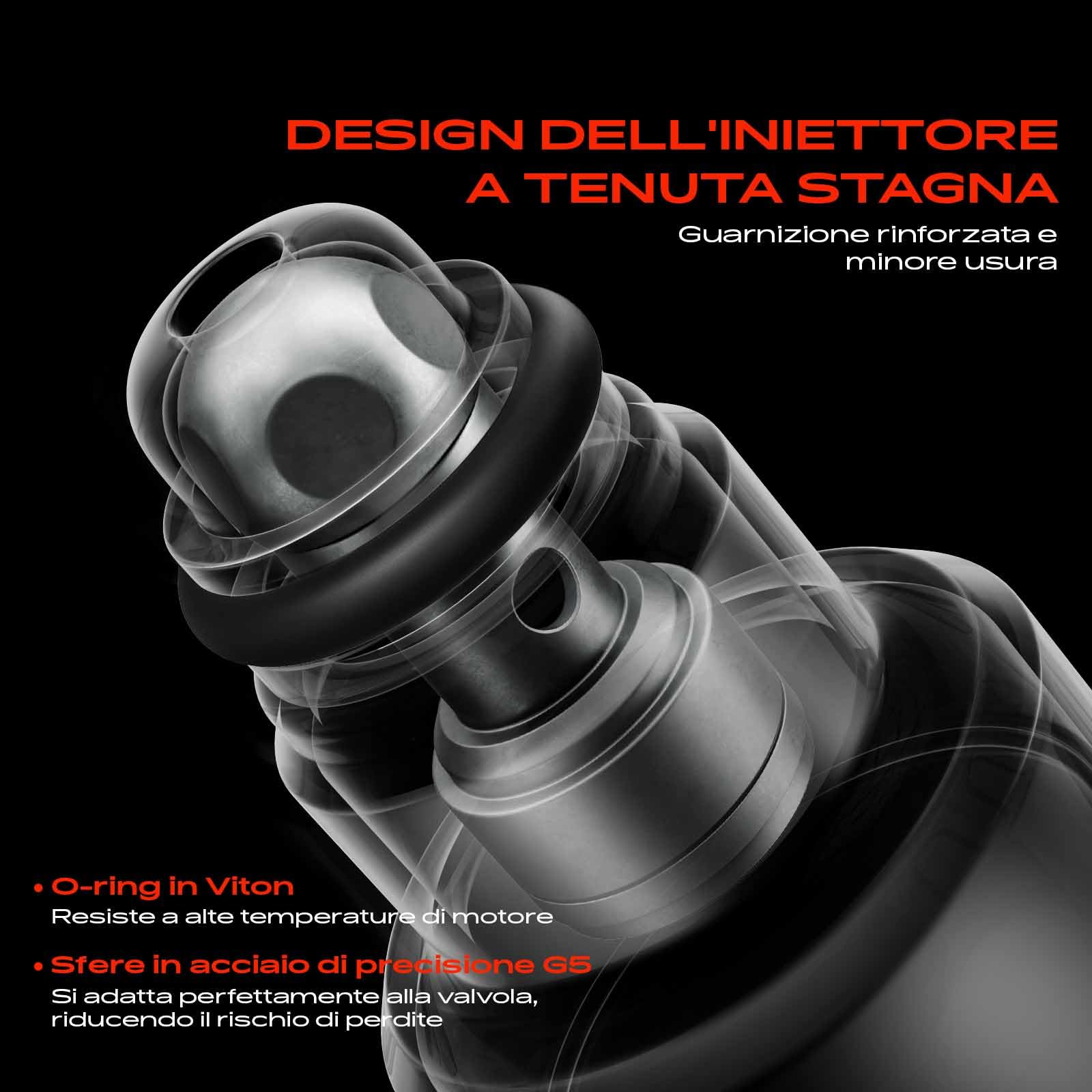 Frankberg 4x Iniettore Valvola di Iniezione Compatibile con Brava 182 1.2L 2000-2001 Palio 178 1.2L 2000-2011 Punto 188 1.2L 1999-2006 Replace# 0280155816