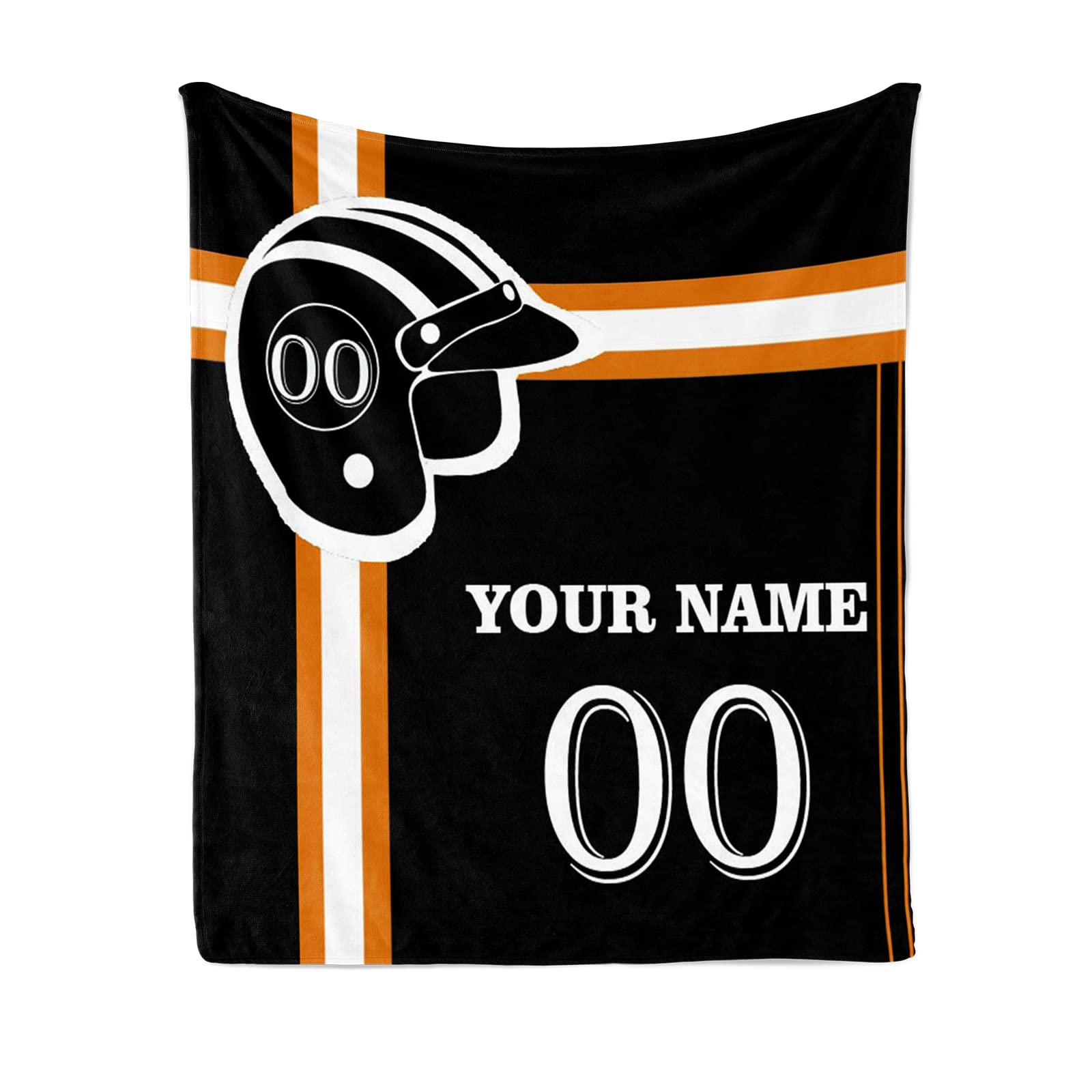 Manta personalizada con nombre de número: mantas de béisbol personalizadas de franela deportiva para amigos de la familia, año nuevo, para sofá, dormitorio