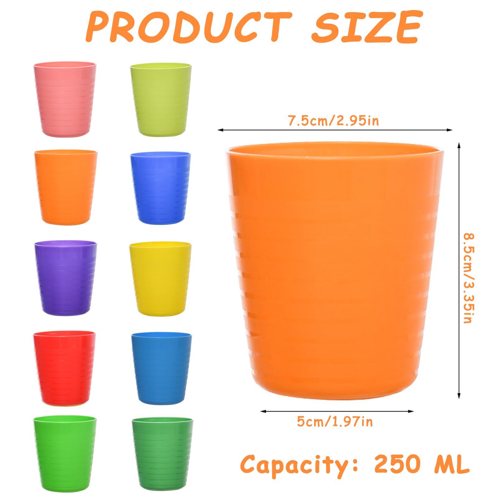 Hikrxya 30pcs Reusable Plastic Cups - Image 2