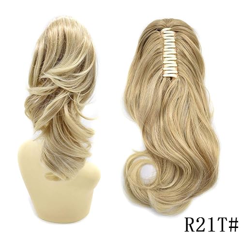 Vista 22 de LYRICAL HAIR Extensión de cola de caballo sintética para mujer, con cordón ajustable, pinza de mandíbula, larga, rizada, ondulada, extensión de cola