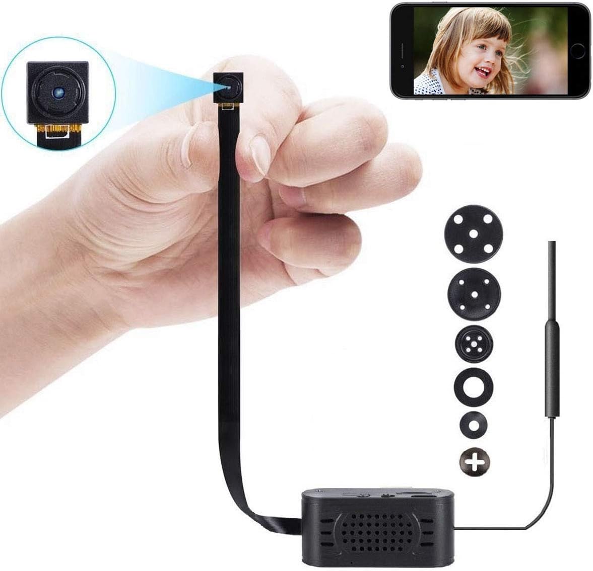 Mini Spy Camera Hidden Wifi Camera Small HD Wireless Home Security Surveillance Cameras Covert Tiny Nanny Cam with Motion Detection
