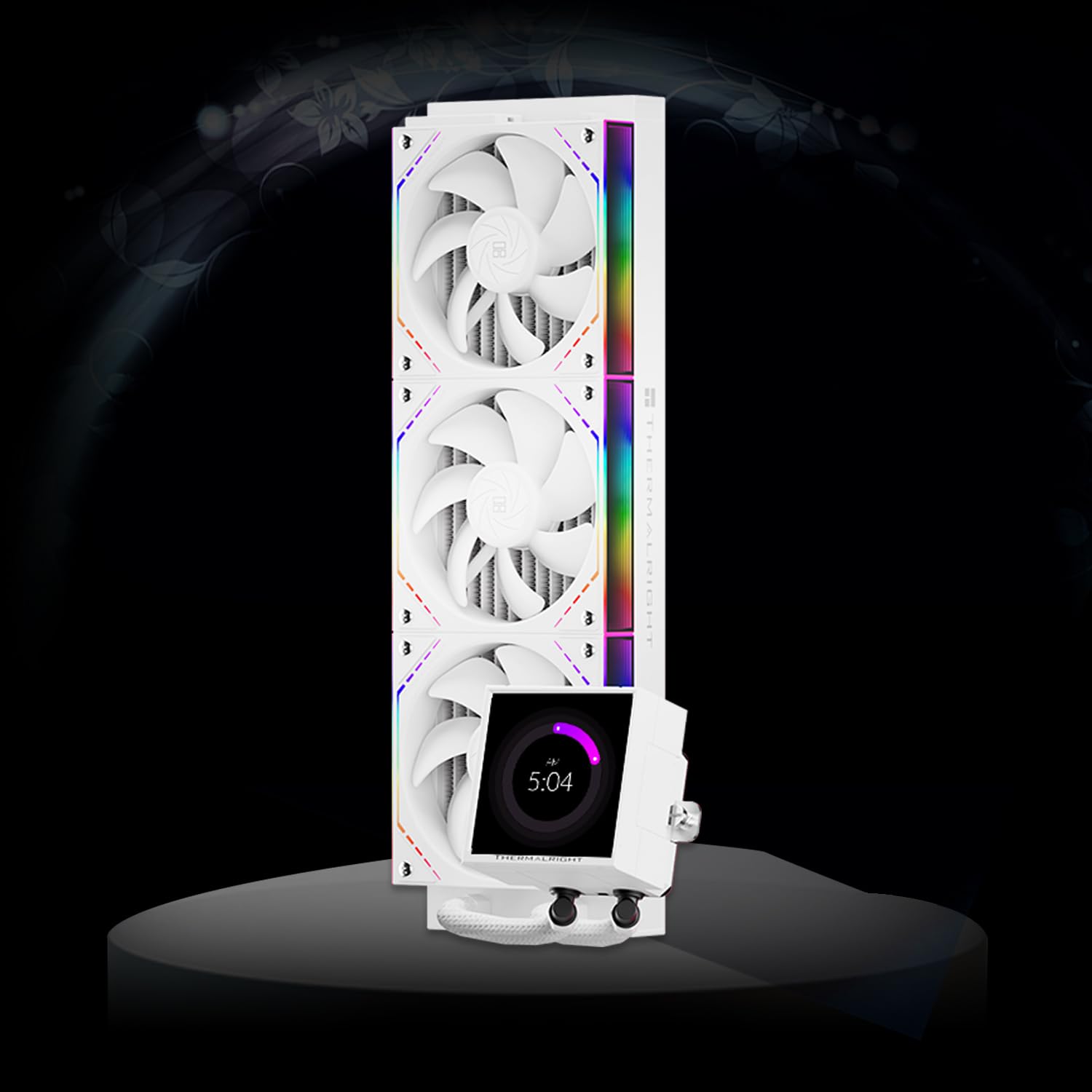 Thermalright TR Peerless Vision 360 ARGB White Aio CPU, schermo IPS da 3,95 pollici con risoluzione 480 x 480, ventola Wireless Splicing CPU per AM5/Intel LGA1851/1700