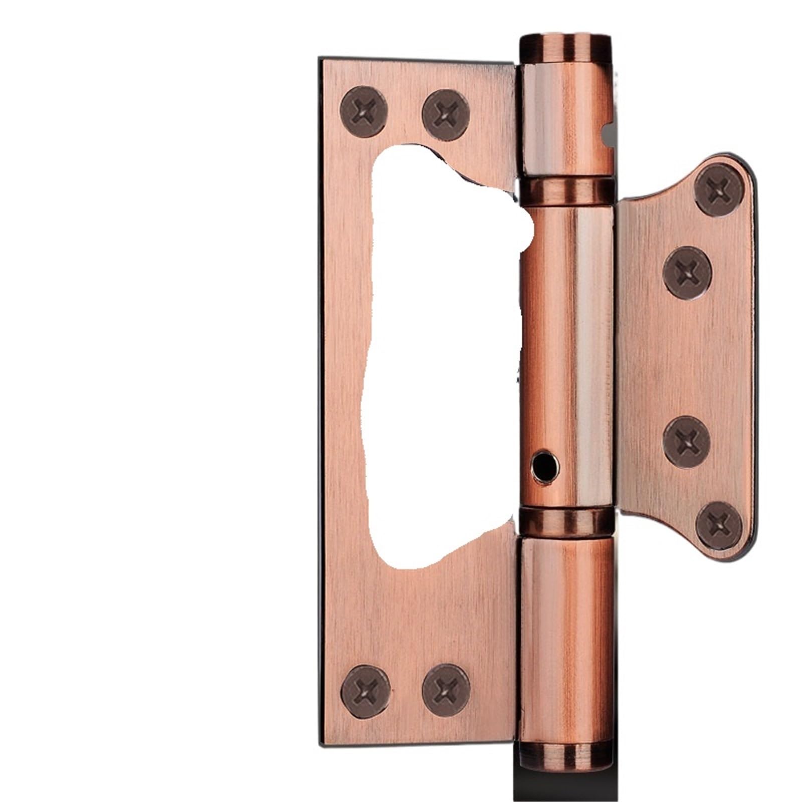 Kdhcvkz Red Bronze 1Pcs Invisible Door Hinges Stainless Steel Spring Door Hinge (Red Bronze)