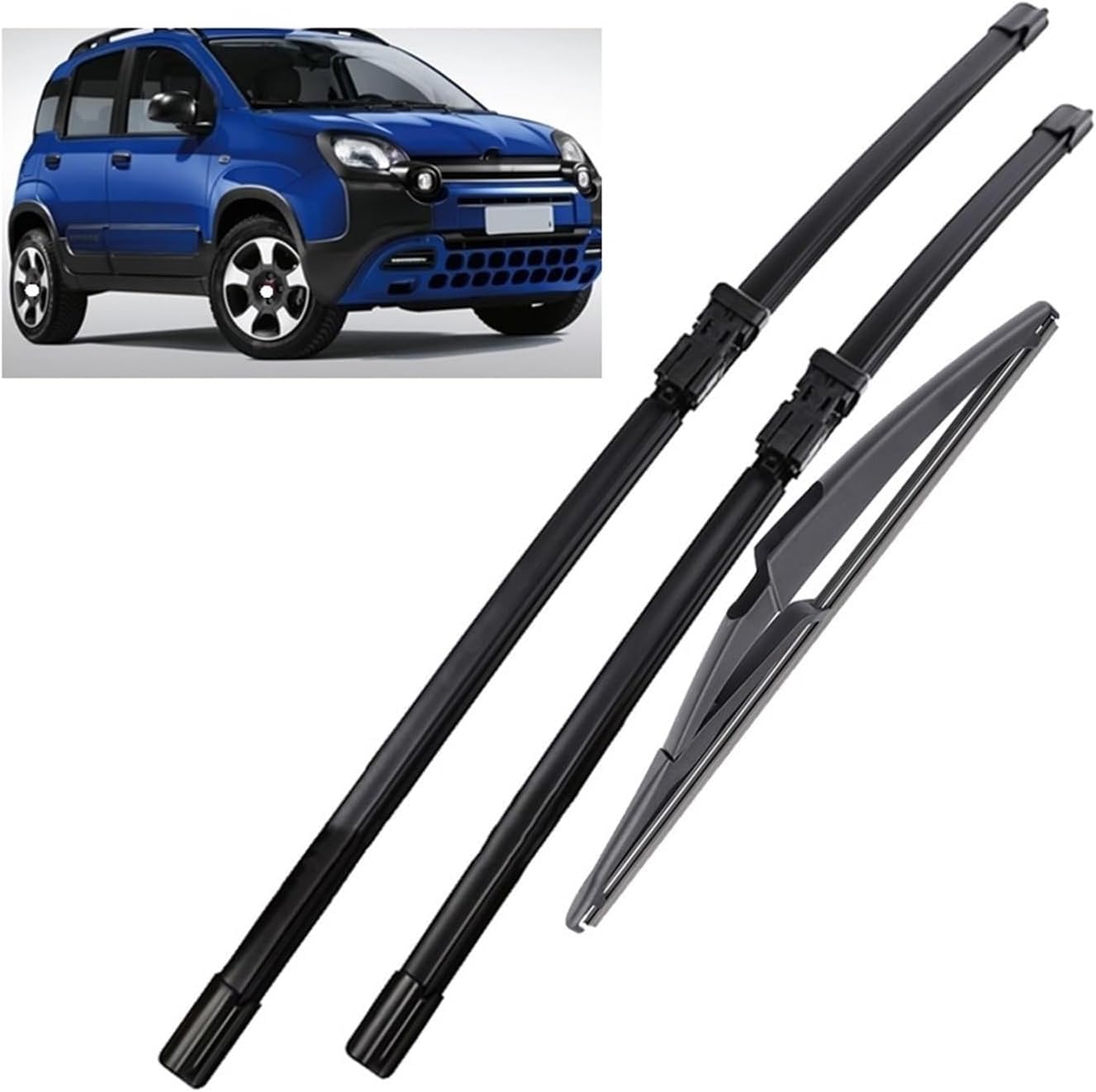ZhangXD Front Windscreen Wipers For Fiat Panda MK3 2012-2023, Windshield Window Brush Front Wiper Blades All-Weather Replacement Set Easy Installation