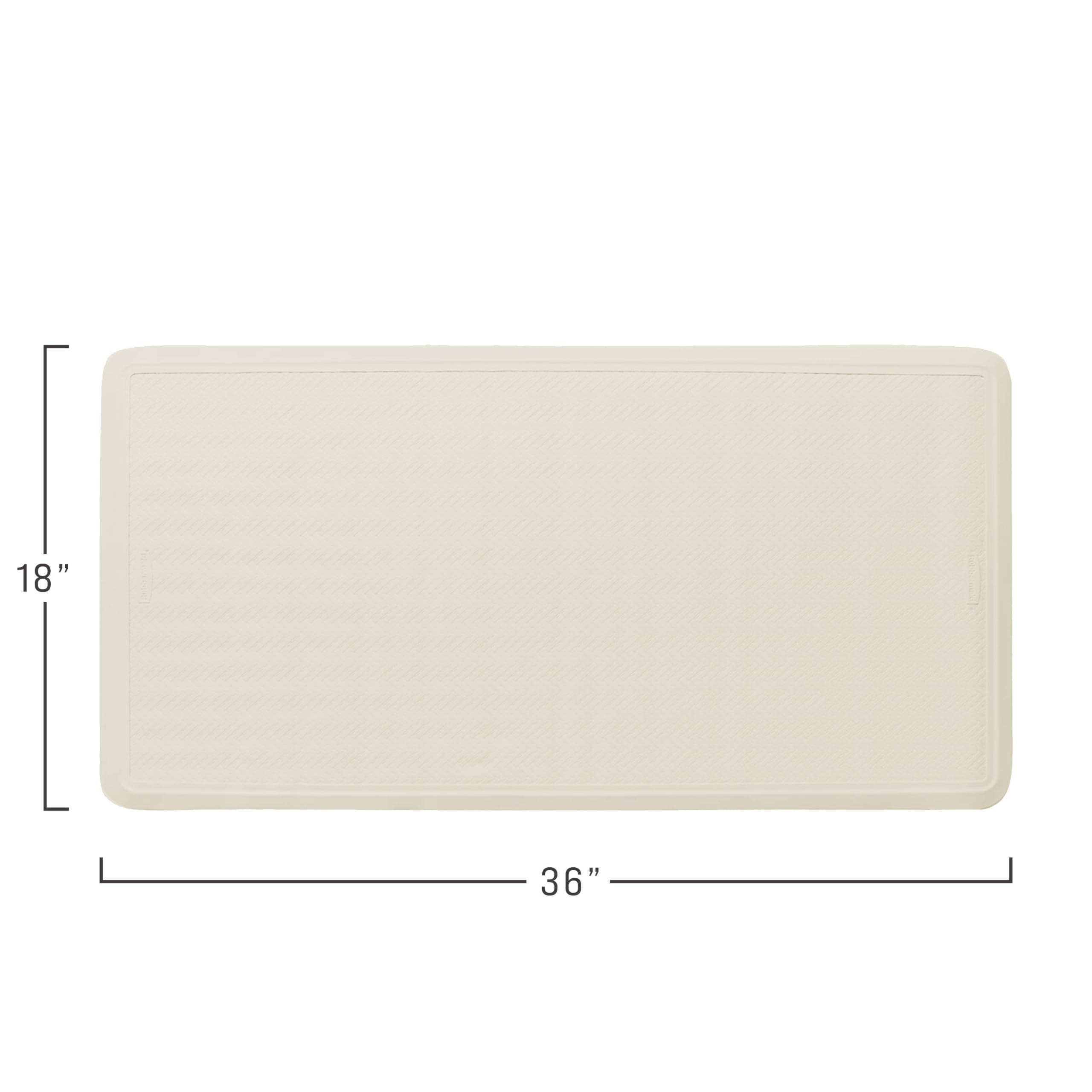 Rubbermaid Commercial Products Badewannen- und Duschmatte, 91,4 x 45,7 cm, weiß, extra lang, maschinenwaschbar, rutschfeste Badezimmermatte mit Saugnäpfen für Zuhause/Hotel/Dusche/Badewanne