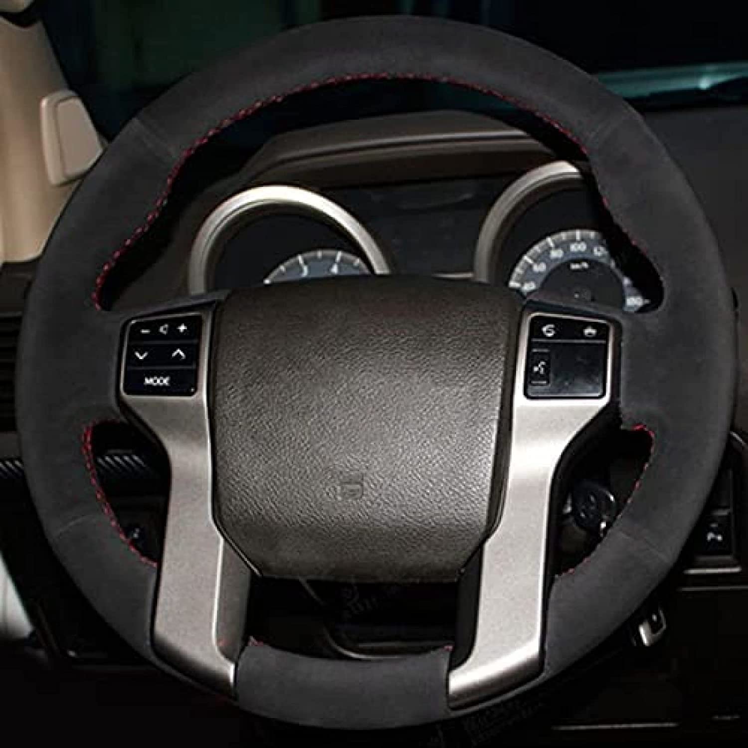 abrupt Pokrowiec na kierownicę samochodu do Toyota Tundra Tacoma 4Runner 2014-2019, pokrowiec na kierownicę samochodu, oddychający, odporny na zużycie, pokrowce na kierownicę akcesoria do wnętrza samochodu