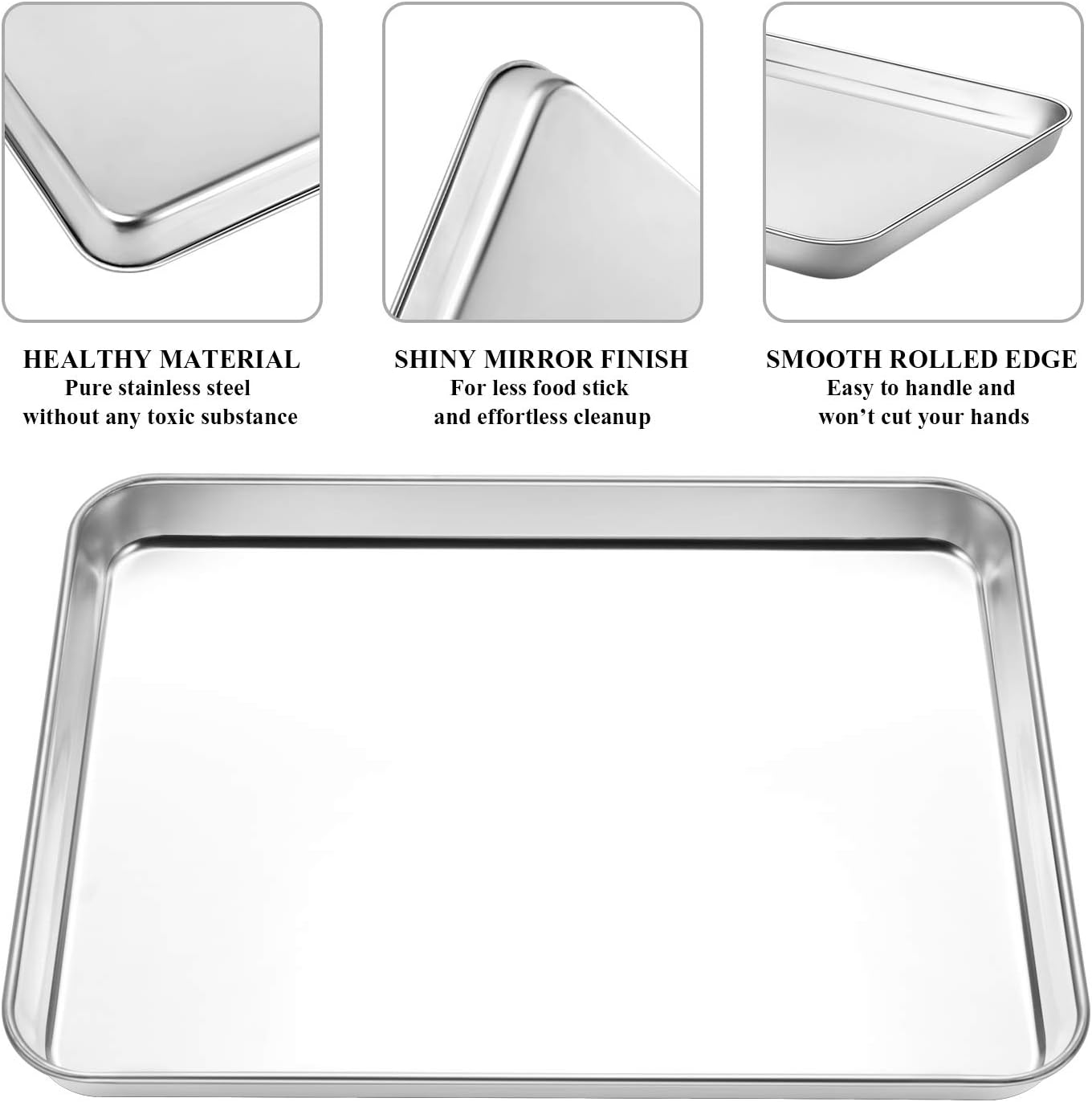 Stainless Steel 12" Baking Sheet with Cooling Rack Set